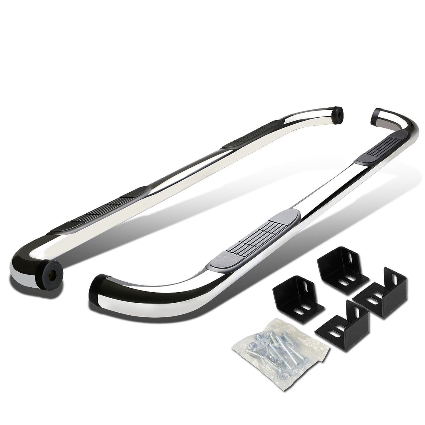 ESTRIBOS 3" - ROUND - 90 DEG - 98-03 DODGE DURANGO - SILVER
