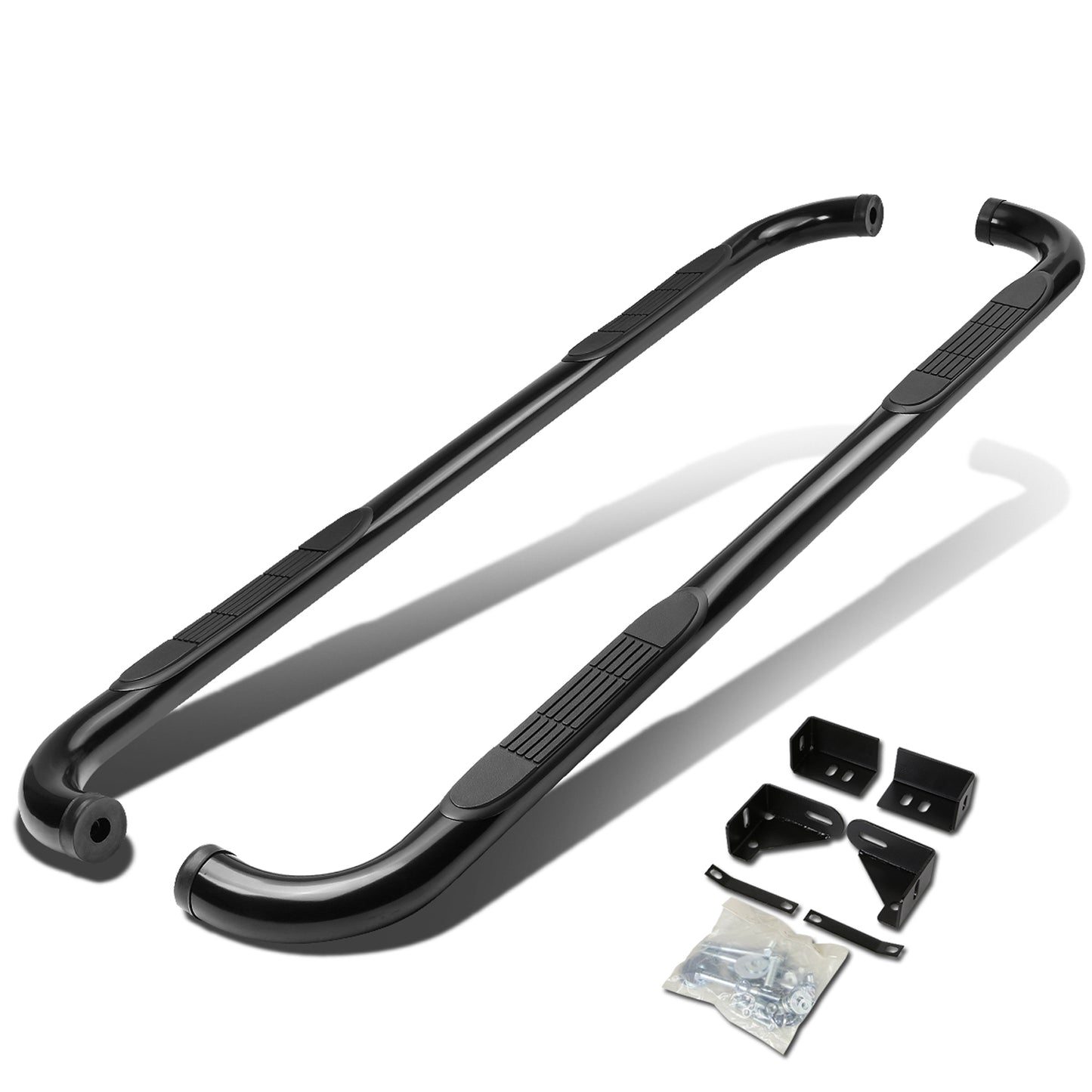 ESTRIBOS 3" - ROUND - 90 DEG - 04-09 DODGE DURANGO / 07-09 CHRYSLER ASPEN - BLACK