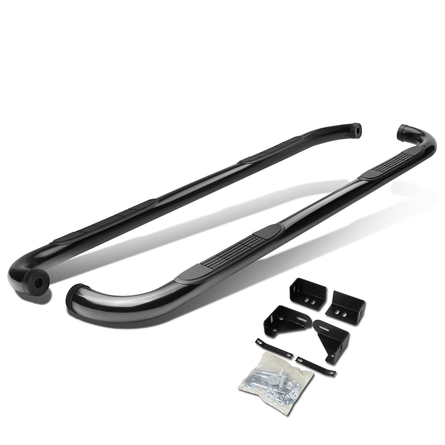 ESTRIBOS 3" - ROUND - 90 DEG - 04-09 DODGE DURANGO / 07-09 CHRYSLER ASPEN - BLACK