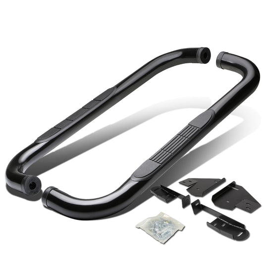 ESTRIBOS 3" - ROUND - 90 DEG - 09-10 RAM 1500 / 2010 DODGE RAM 2500, 3500 / 11-15 RAM 1500, 2500, 3500 - REGULAR CAB - BLACK