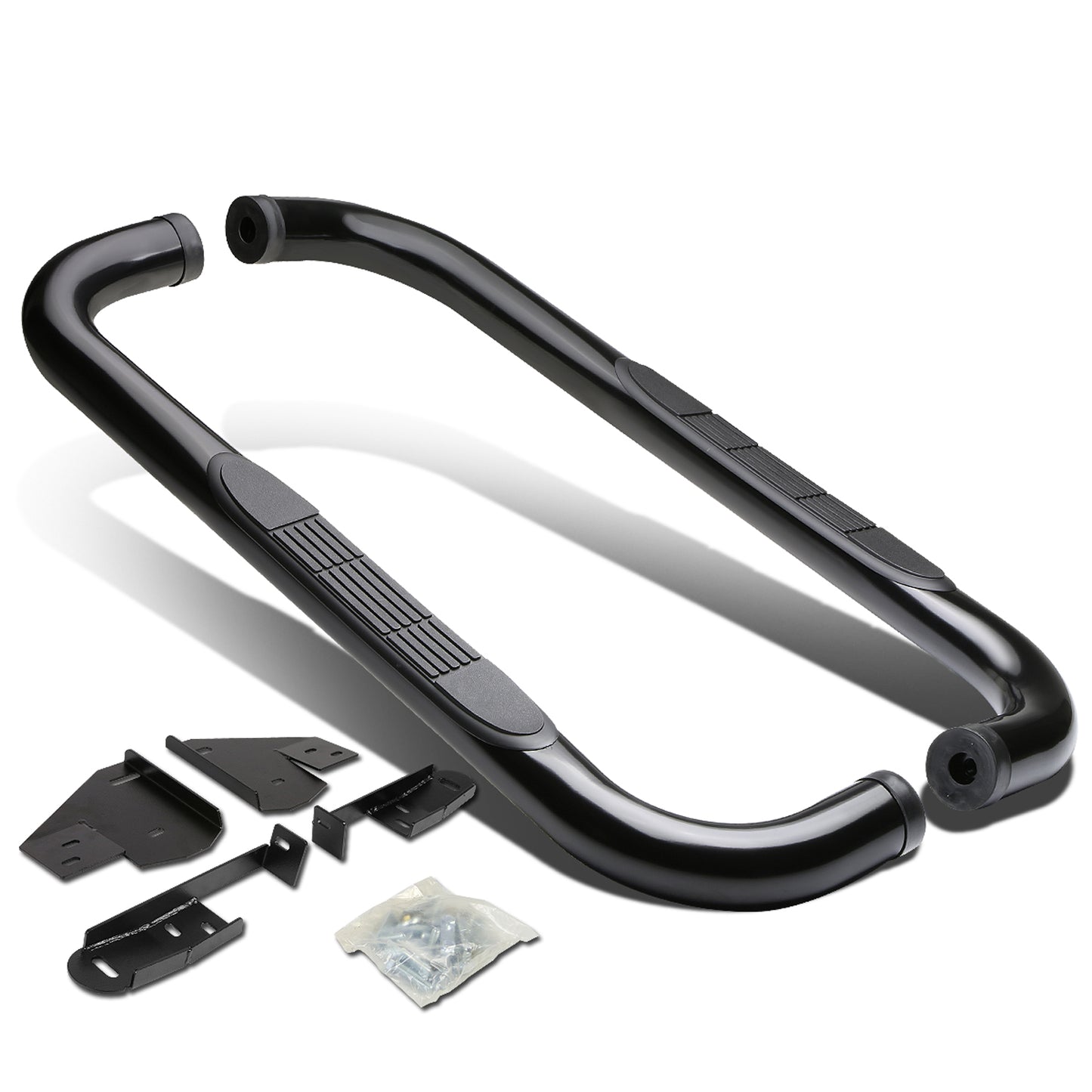 ESTRIBOS 3" - ROUND - 90 DEG - 09-10 RAM 1500 / 2010 DODGE RAM 2500, 3500 / 11-15 RAM 1500, 2500, 3500 - REGULAR CAB - BLACK