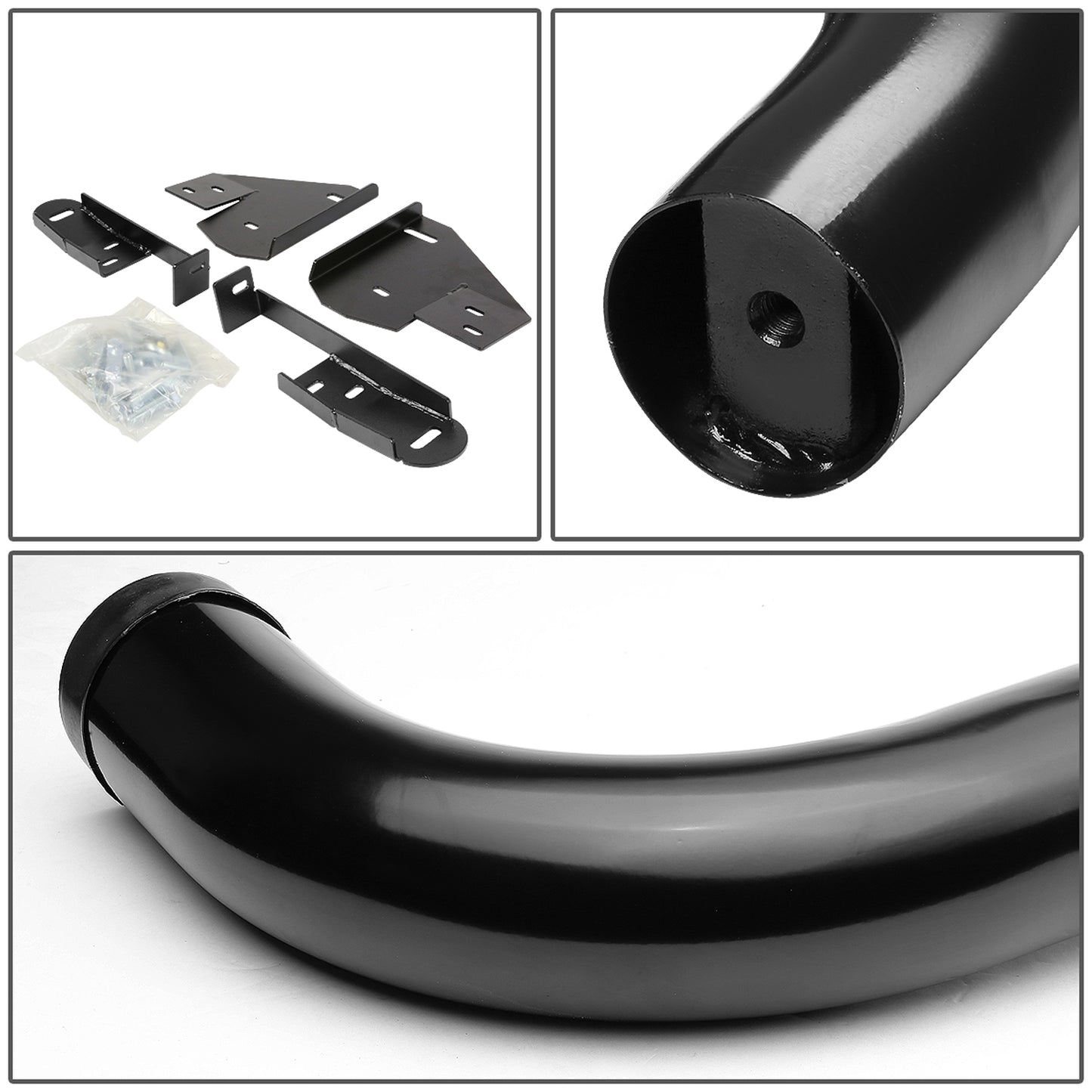 ESTRIBOS 3" - ROUND - 90 DEG - 09-10 RAM 1500 / 2010 DODGE RAM 2500, 3500 / 11-15 RAM 1500, 2500, 3500 - REGULAR CAB - BLACK