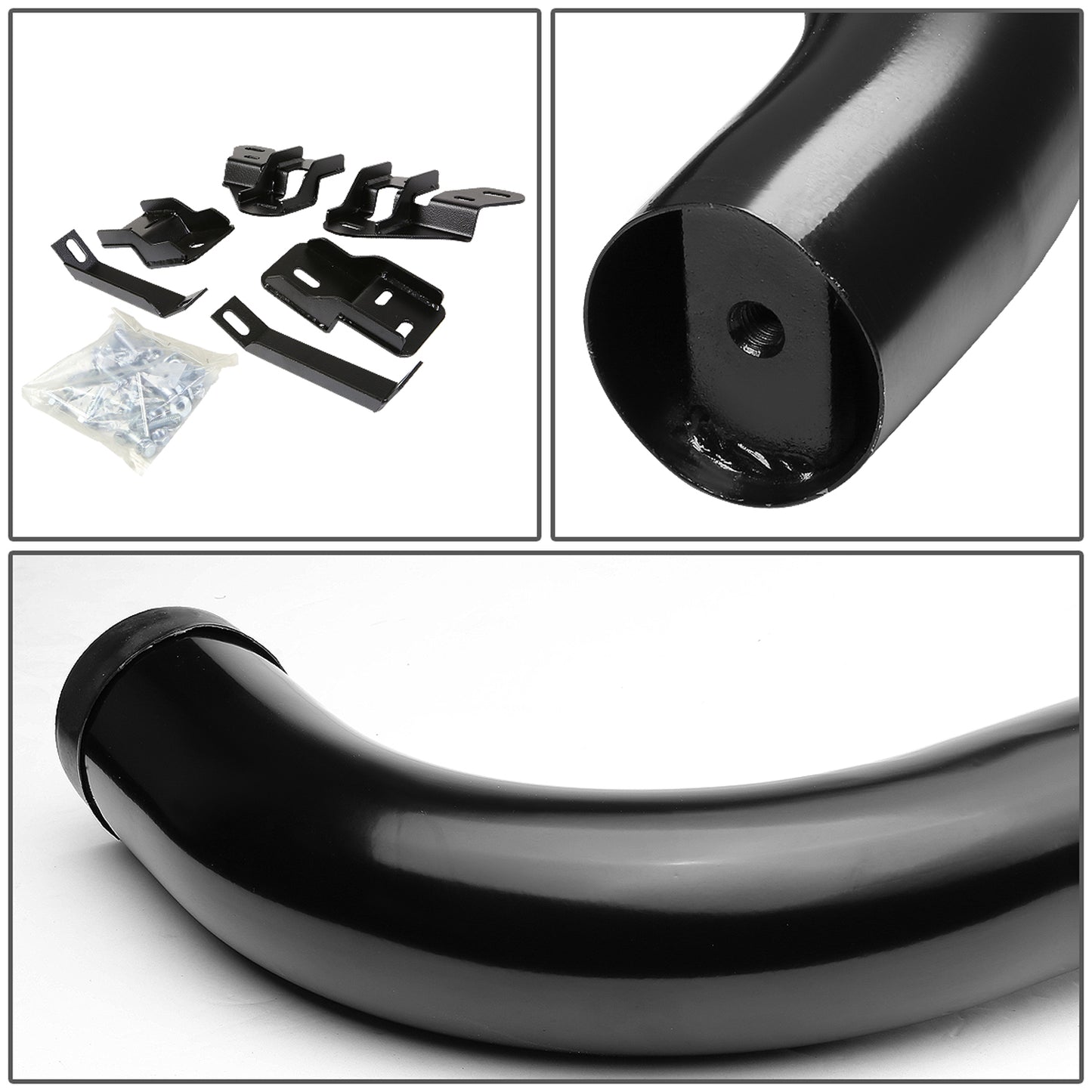 ESTRIBOS 3" - ROUND - 90 DEG - 09-10 RAM 1500 / 2010 DODGE RAM 2500, 3500 / 11-15 RAM 1500, 2500, 3500 - QUAD CAB - BLACK
