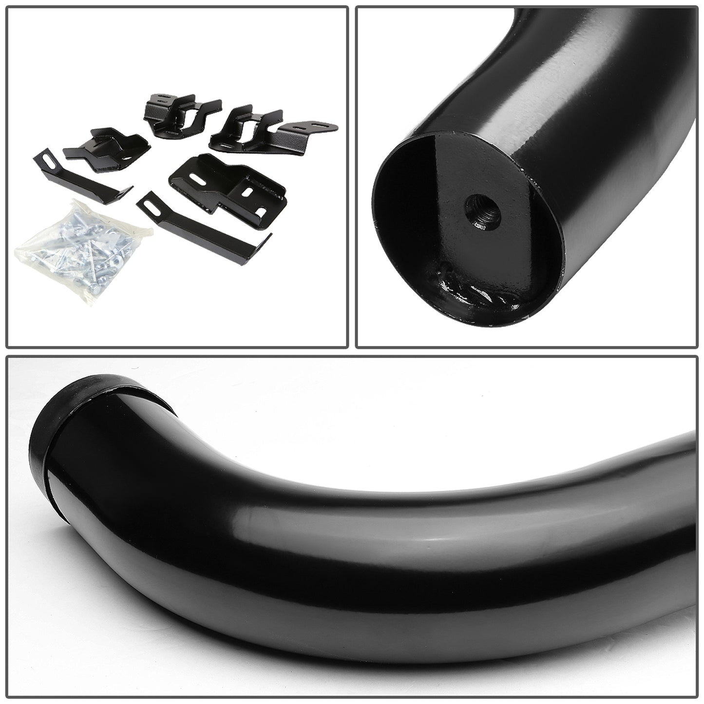 ESTRIBOS 3" - ROUND - 90 DEG - 09-10 RAM 1500 / 2010 DODGE RAM 2500, 3500 / 11-15 RAM 1500, 2500, 3500 - CREW CAB - BLACK