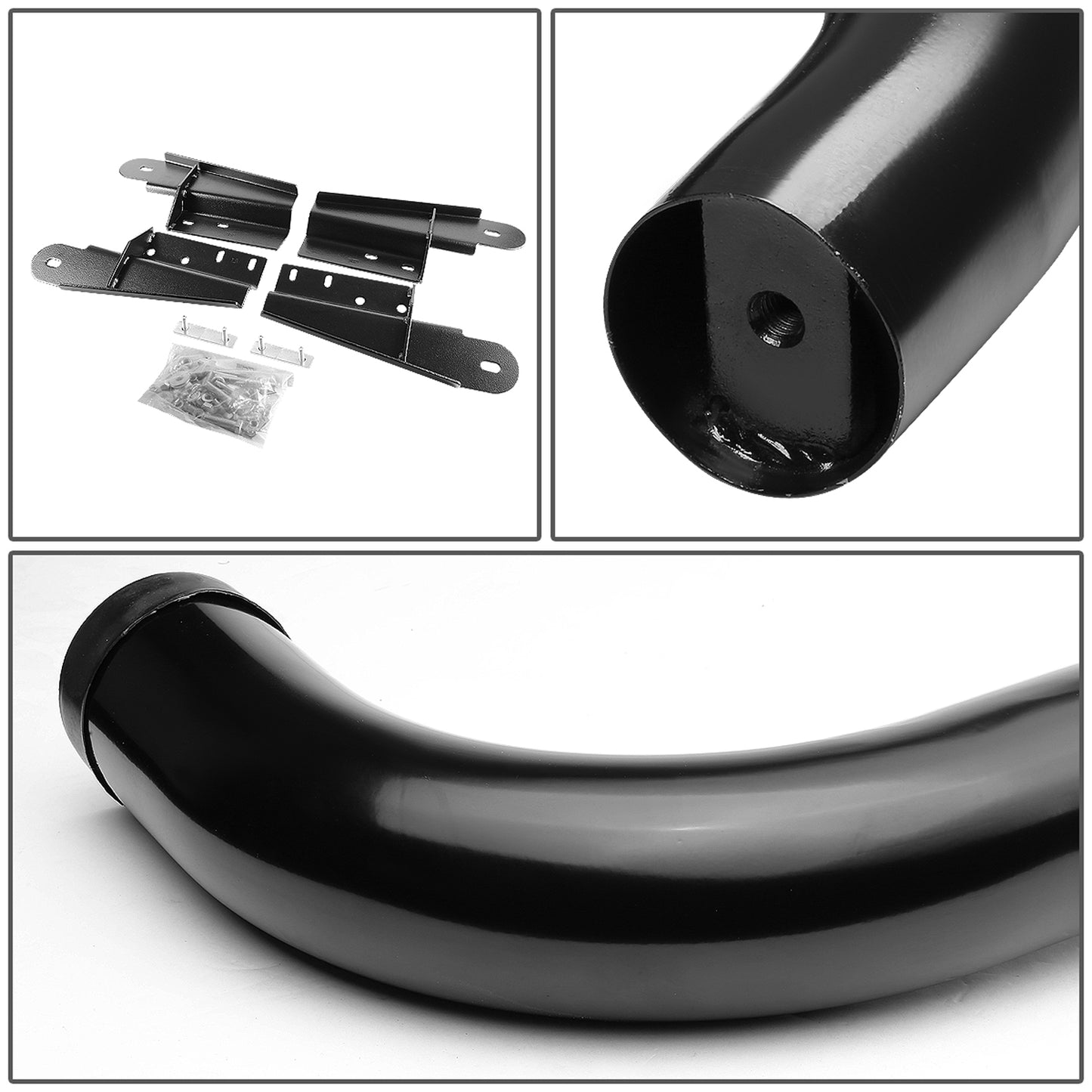 ESTRIBOS 3" - ROUND - 90 DEG - 04-08 FORD F-150 - EXTENDED CAB - BLACK