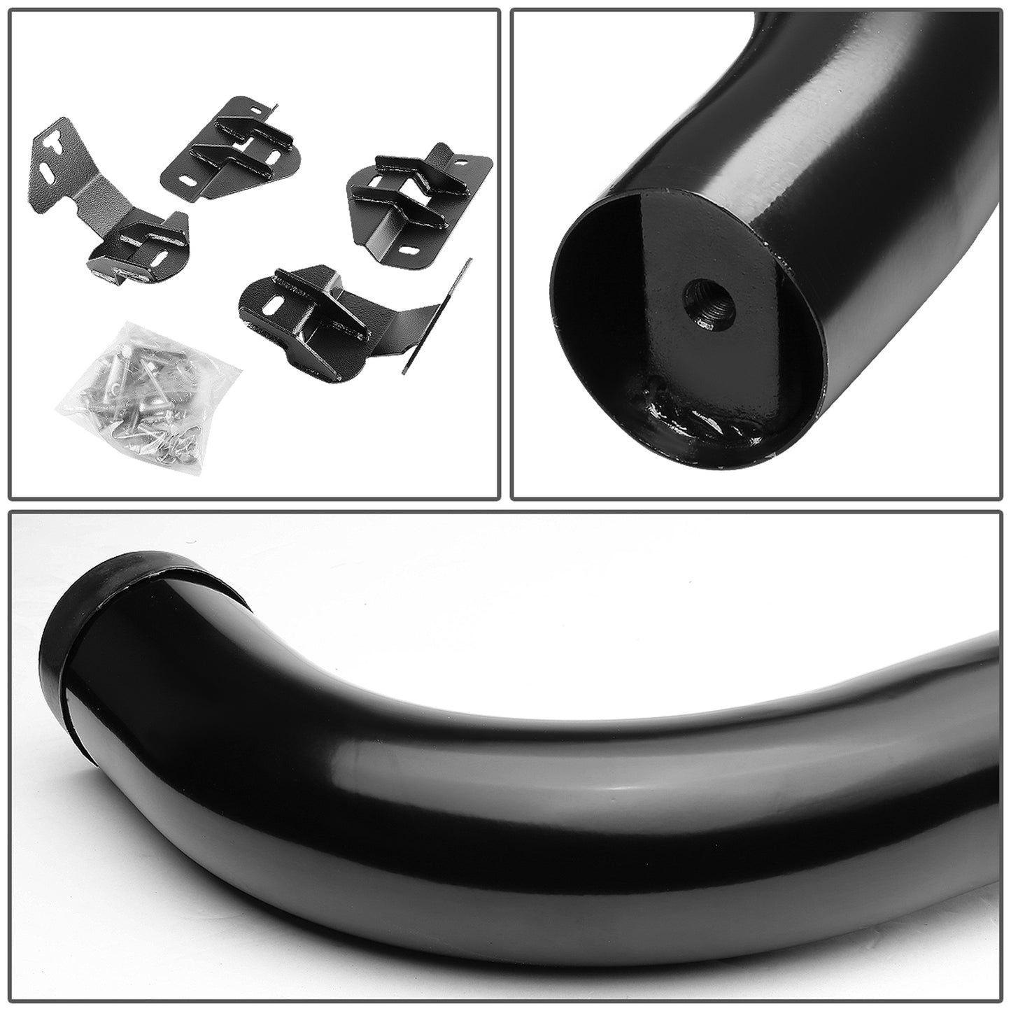 ESTRIBOS 3" - ROUND - 90 DEG - 09-14 FORD F-150 - REGULAR CAB - BLACK