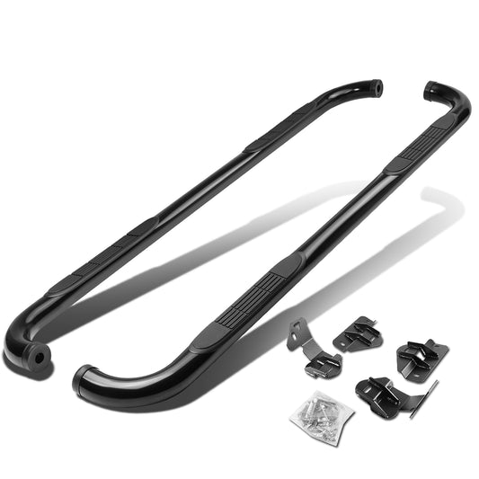 ESTRIBOS 3" - ROUND - 90 DEG - 09-14 FORD F-150 - SUPER CAB - BLACK