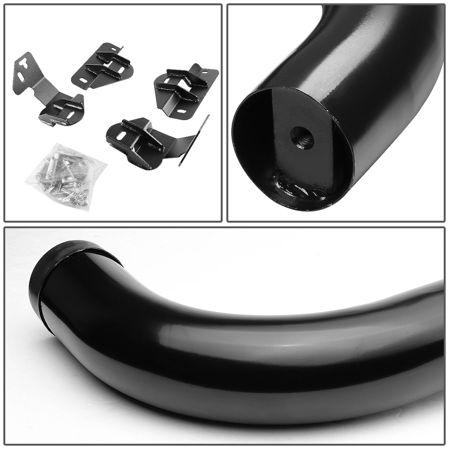 ESTRIBOS 3" - ROUND - 90 DEG - 09-14 FORD F-150 - SUPER CAB - BLACK