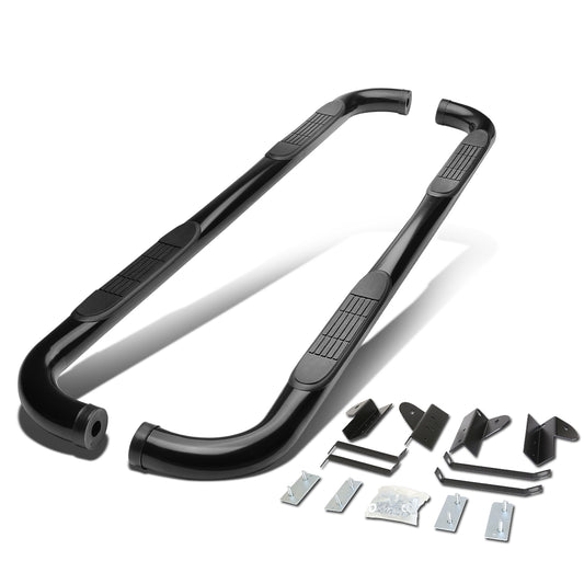 ESTRIBOS 3" - ROUND - 90 DEG - 01-03 FORD F-150 - SUPER CREW - BLACK