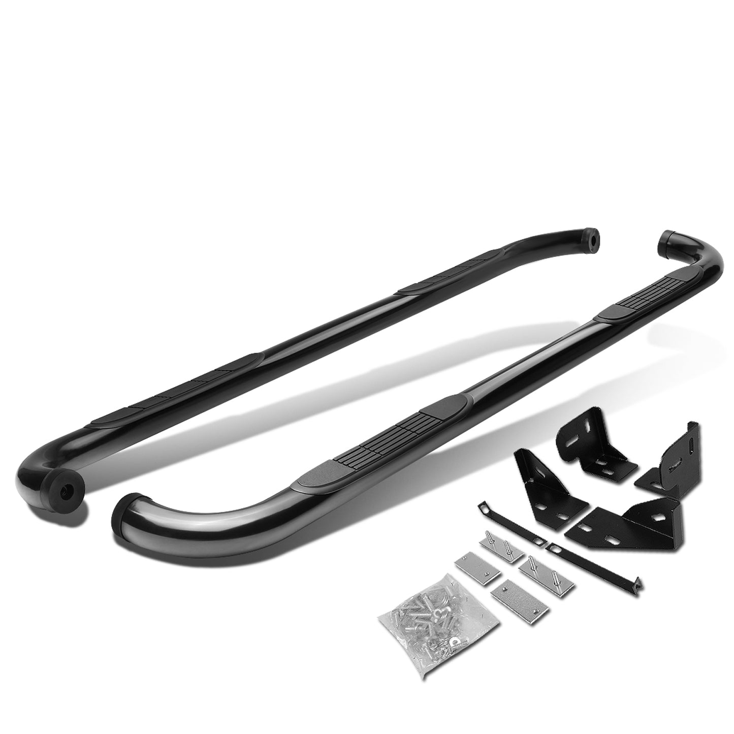 ESTRIBOS 3" - ROUND - 90 DEG - 05-10 JEEP GRAND CHEROKEE / 06-10 JEEP COMMANDER - BLACK