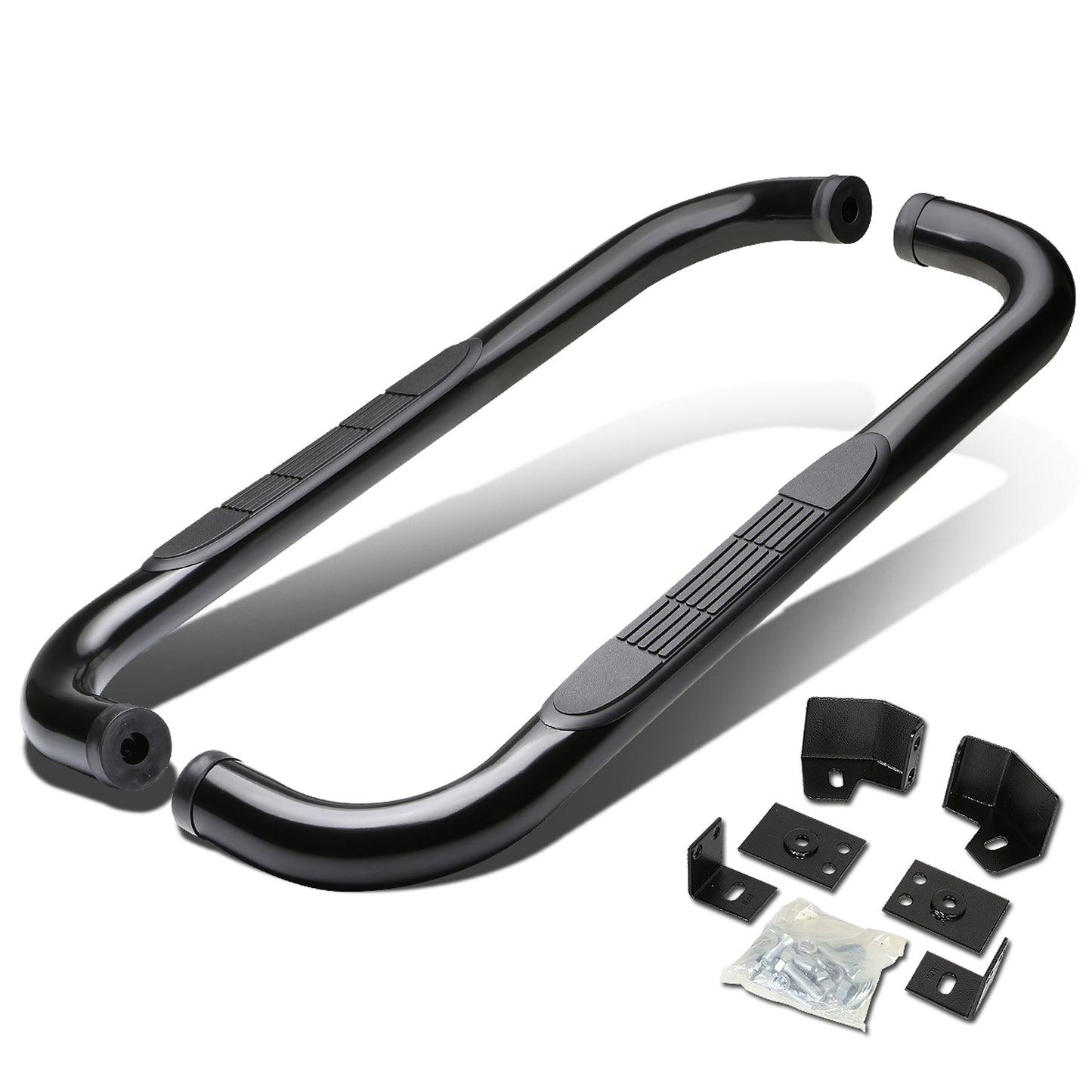 ESTRIBOS 3" - ROUND - 90 DEG - 87-06 JEEP WRANGLER - BLACK