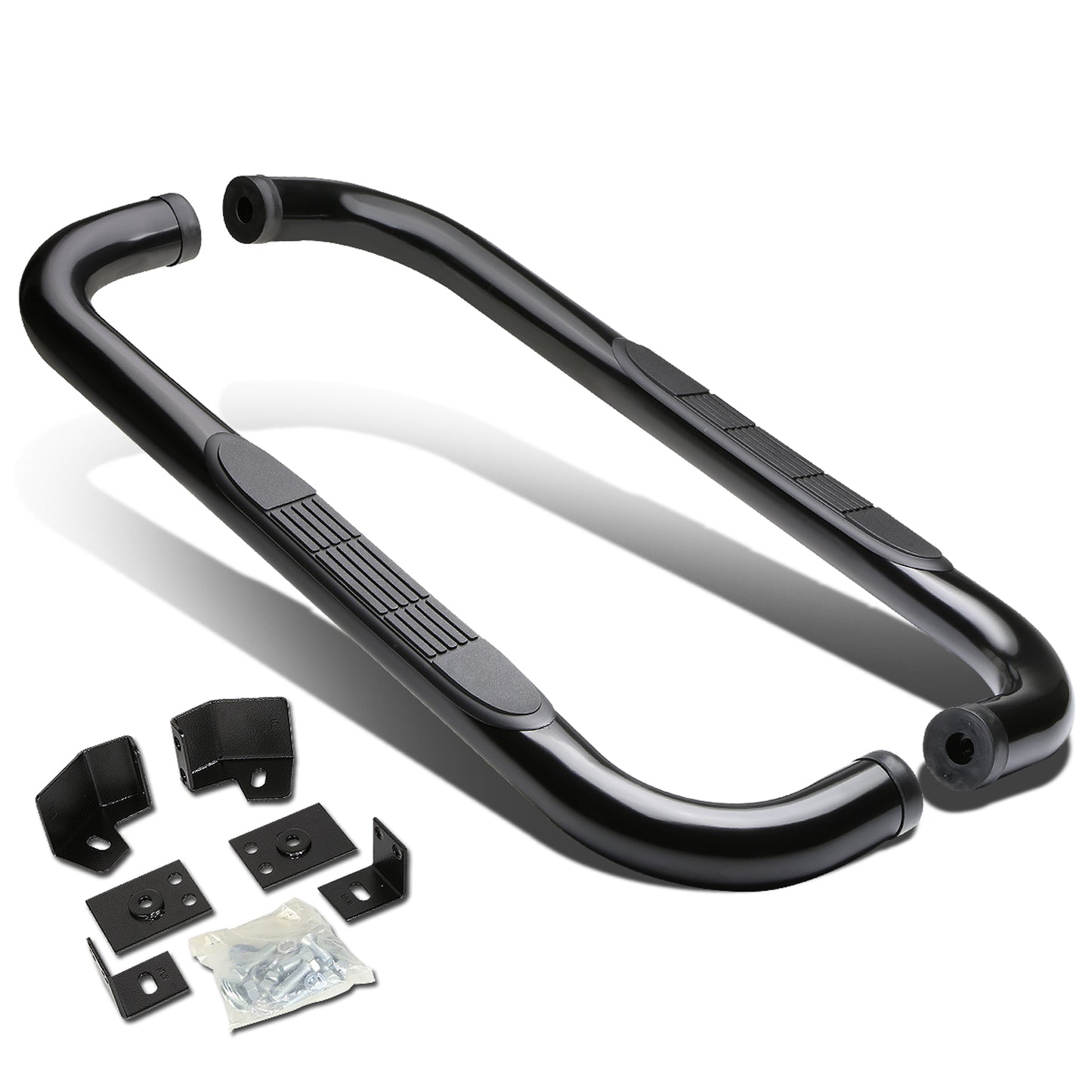 ESTRIBOS 3" - ROUND - 90 DEG - 87-06 JEEP WRANGLER - BLACK
