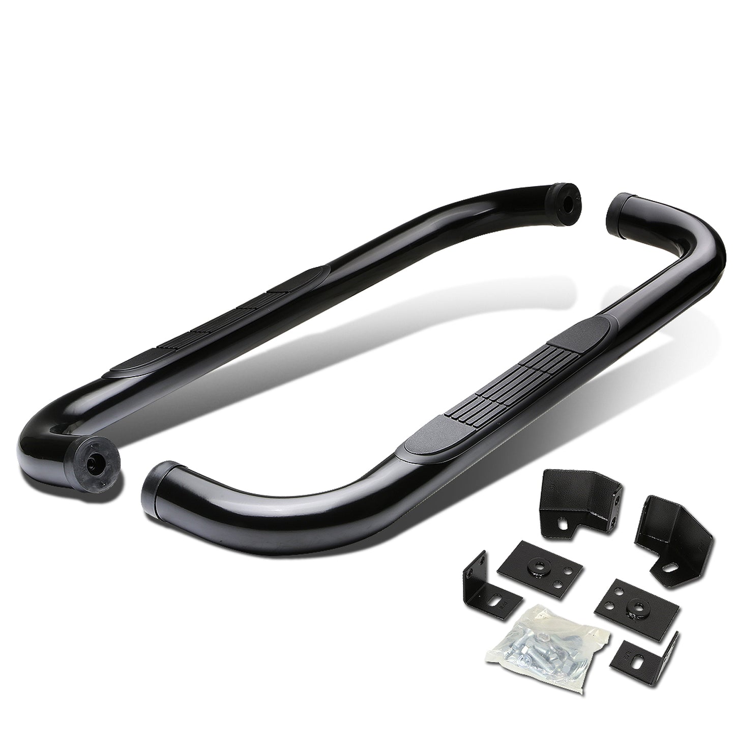 ESTRIBOS 3" - ROUND - 90 DEG - 87-06 JEEP WRANGLER - BLACK