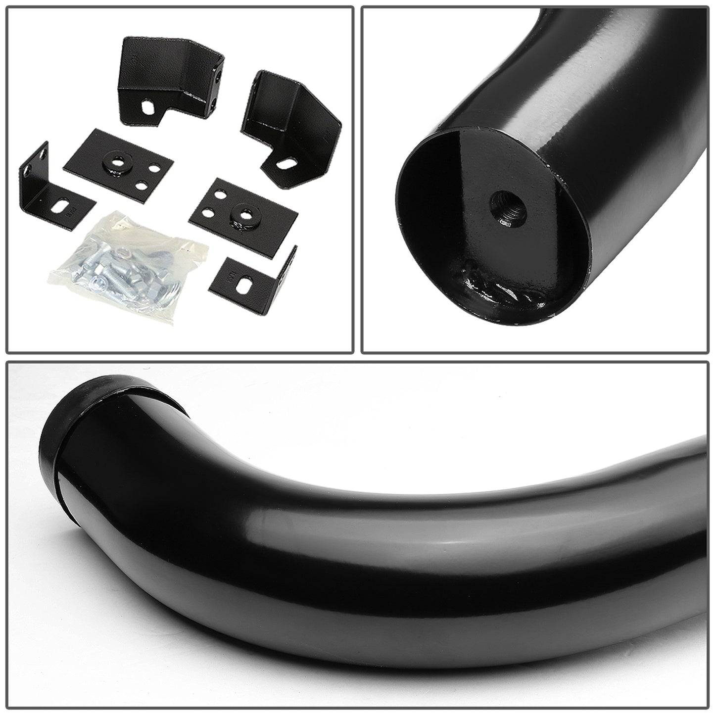 ESTRIBOS 3" - ROUND - 90 DEG - 87-06 JEEP WRANGLER - BLACK