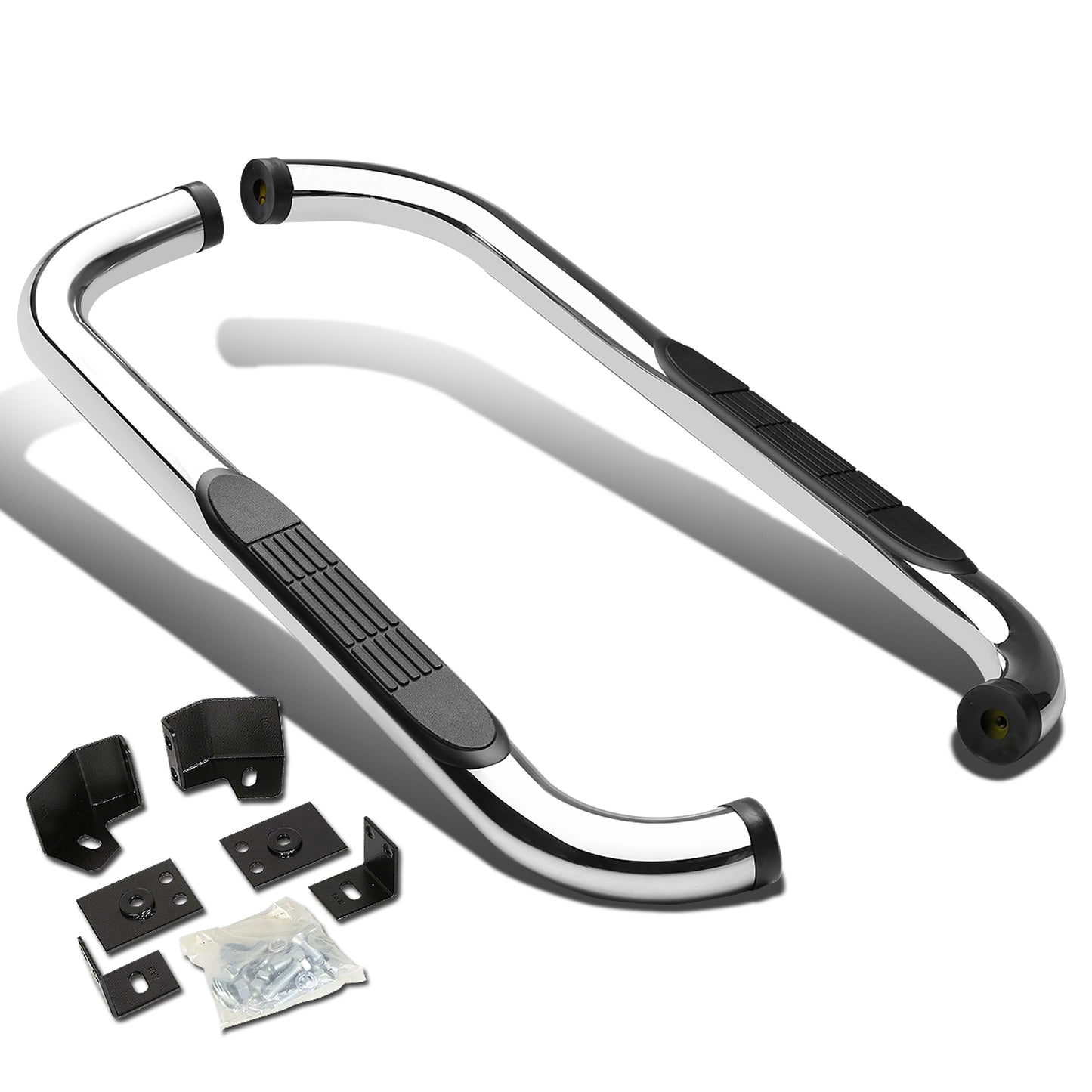 ESTRIBOS 3" - ROUND - 90 DEG - 87-06 JEEP WRANGLER - CHROME