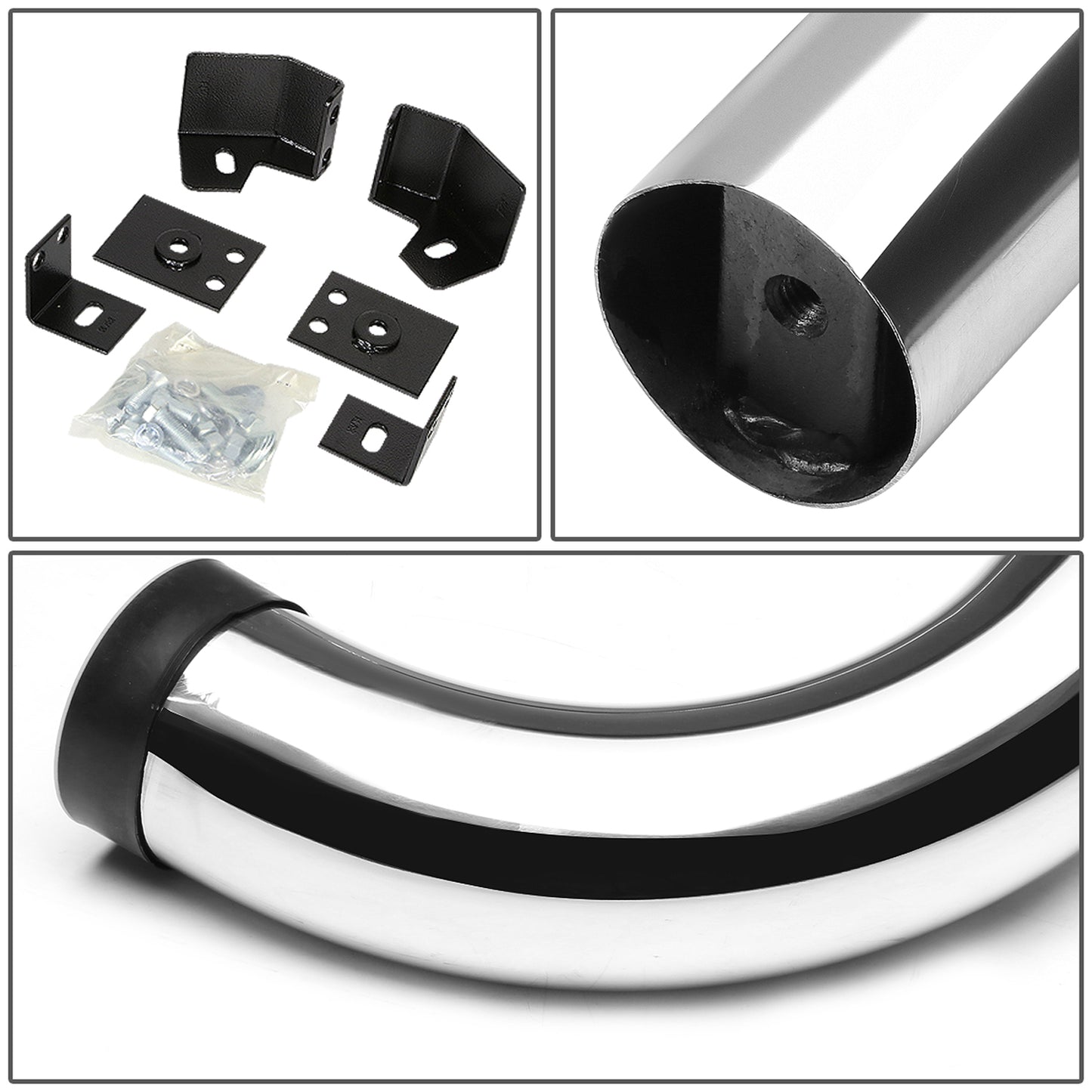 ESTRIBOS 3" - ROUND - 90 DEG - 87-06 JEEP WRANGLER - CHROME