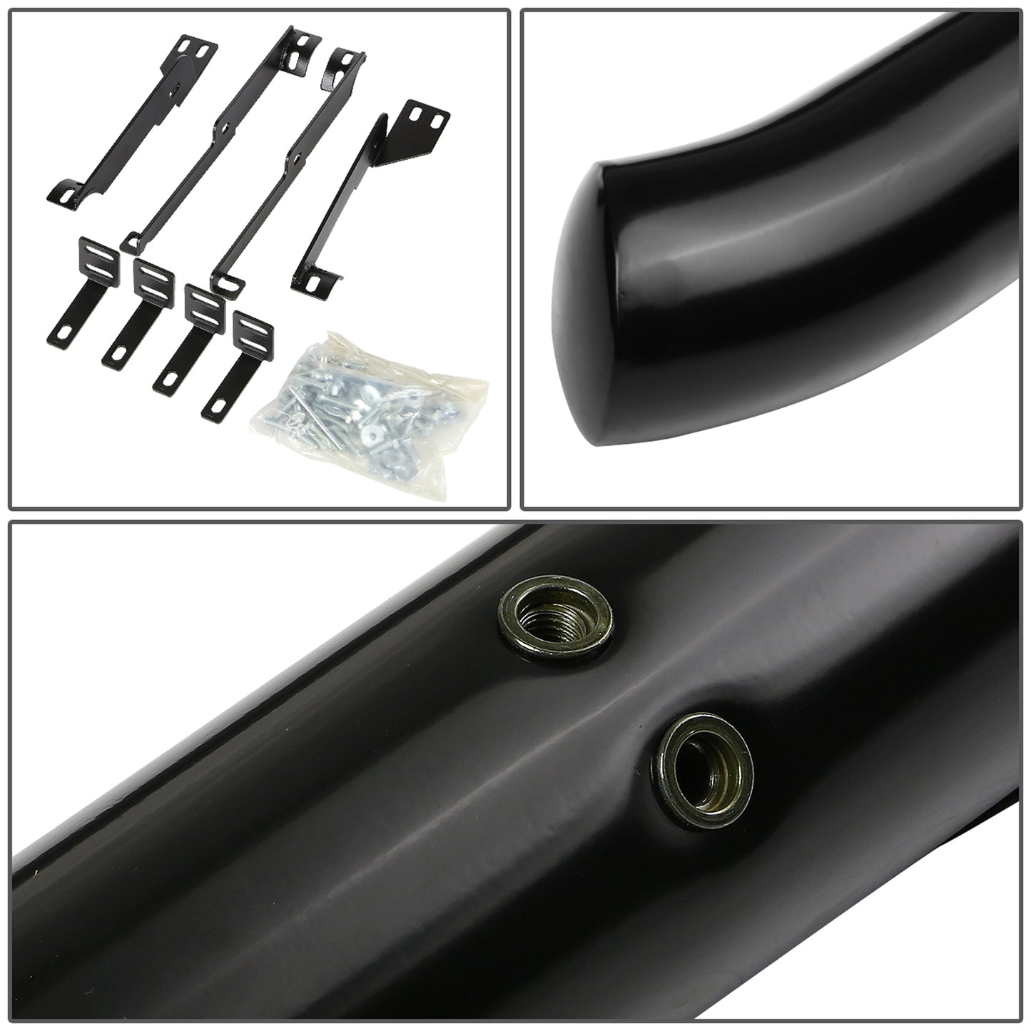 ESTRIBOS 3" - ROUND - 45 DEG - 07-13 ACURA MDX - BLACK