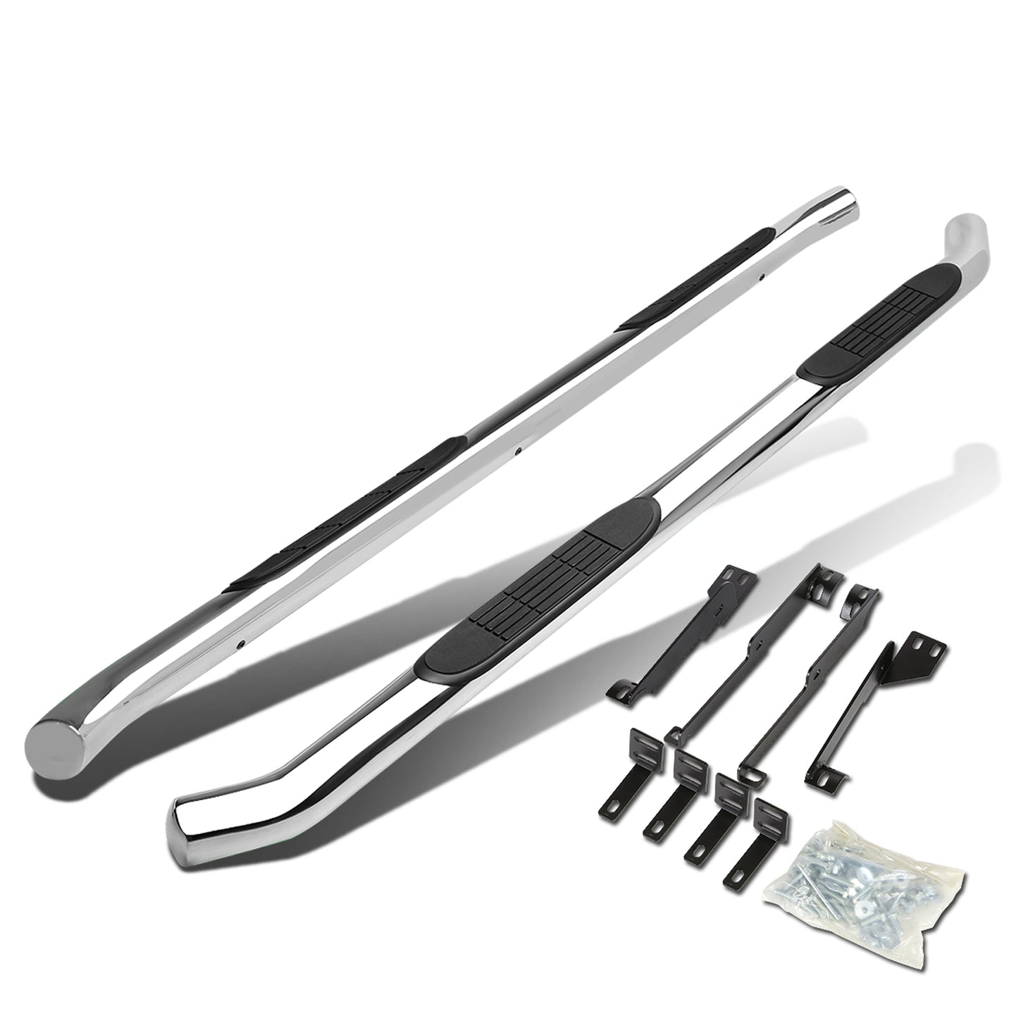 ESTRIBOS 3" - ROUND - 45 DEG - 07-13 ACURA MDX - SILVER
