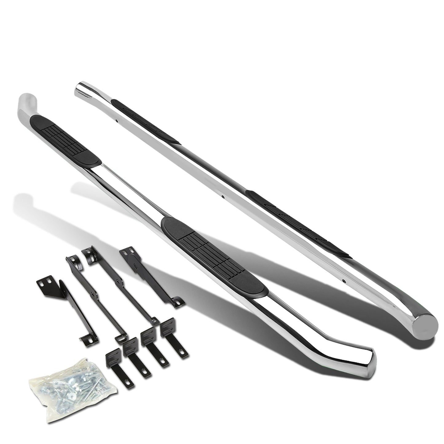 ESTRIBOS 3" - ROUND - 45 DEG - 07-13 ACURA MDX - SILVER