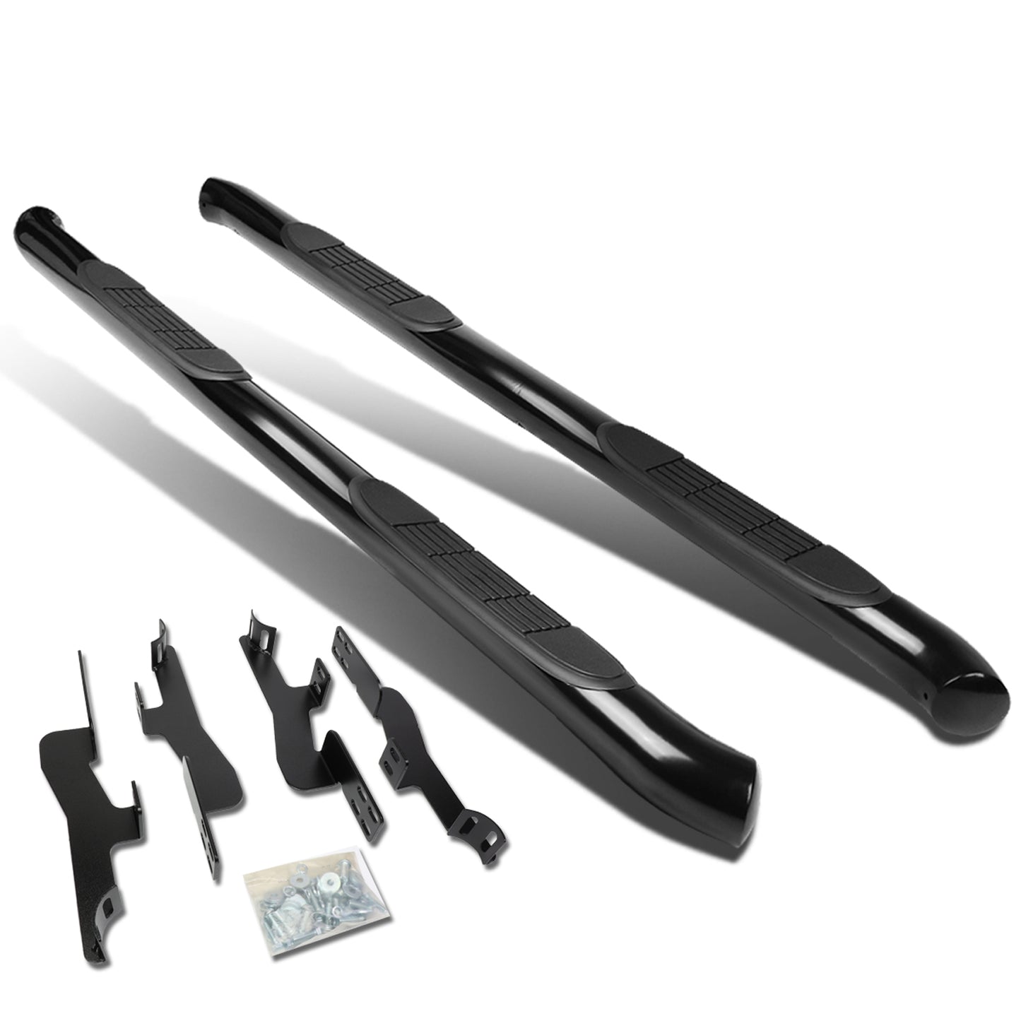 ESTRIBOS 3" - ROUND - 45 DEG - 01-06 ACURA MDX / 03-08 HONDA PILOT - BLACK
