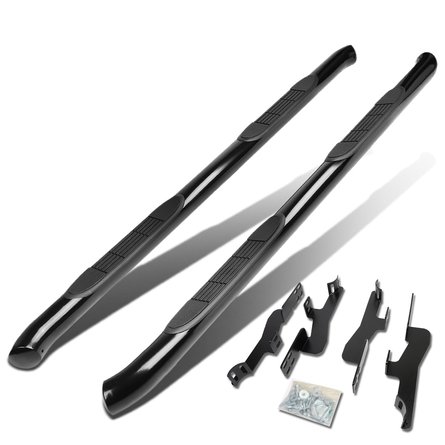ESTRIBOS 3" - ROUND - 45 DEG - 01-06 ACURA MDX / 03-08 HONDA PILOT - BLACK