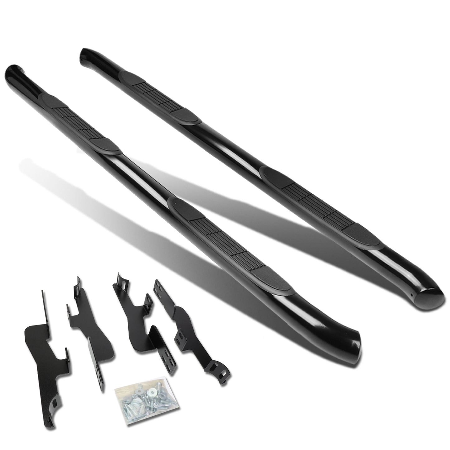 ESTRIBOS 3" - ROUND - 45 DEG - 01-06 ACURA MDX / 03-08 HONDA PILOT - BLACK