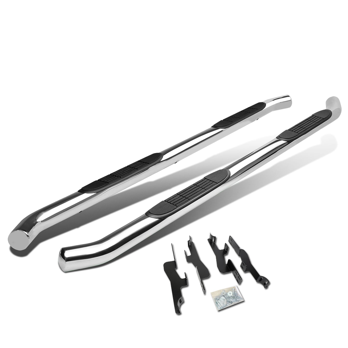 ESTRIBOS 3" - ROUND - 45 DEG - 01-06 ACURA MDX / 03-08 HONDA PILOT - SILVER