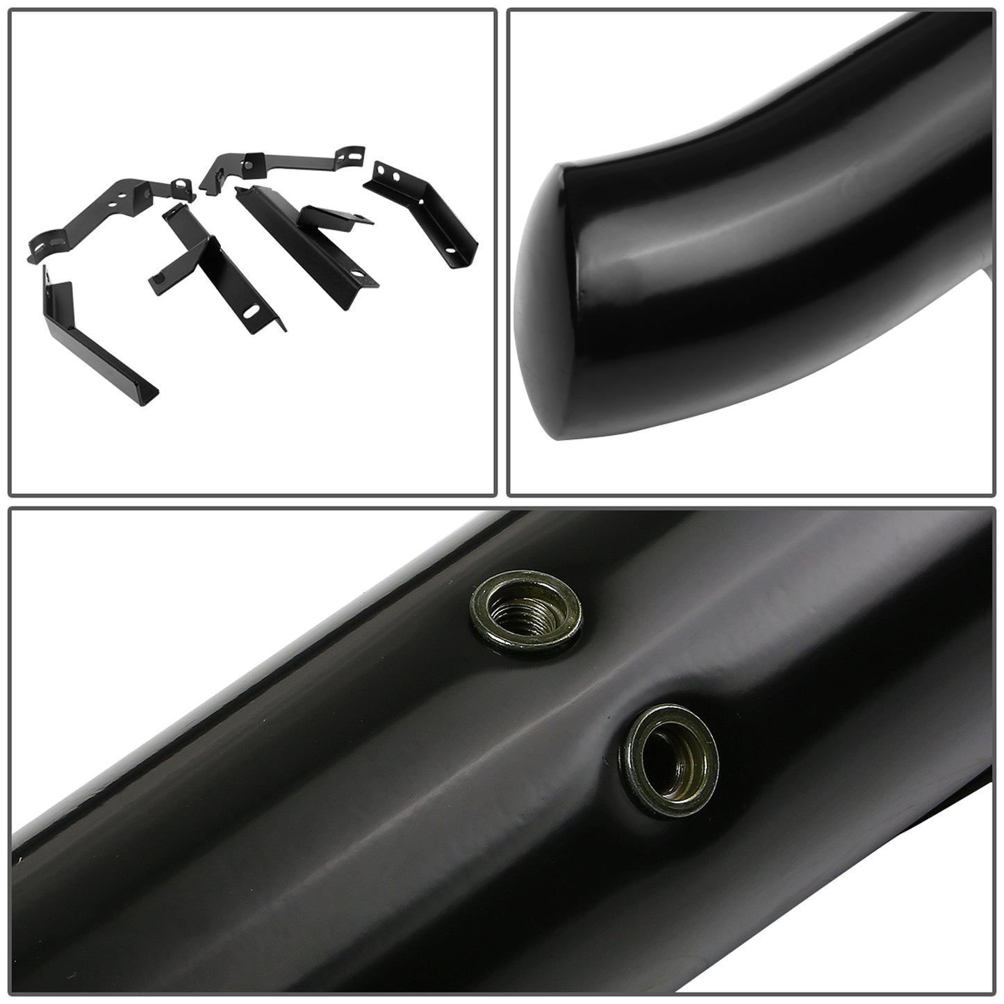 ESTRIBOS 3" - ROUND - 45 DEG - 09-15 HONDA PILOT - BLACK