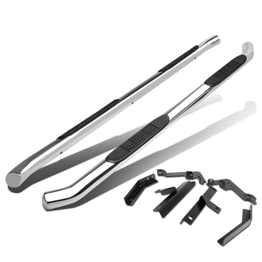 ESTRIBOS 3" - ROUND - 45 DEG - 09-15 HONDA PILOT - SILVER