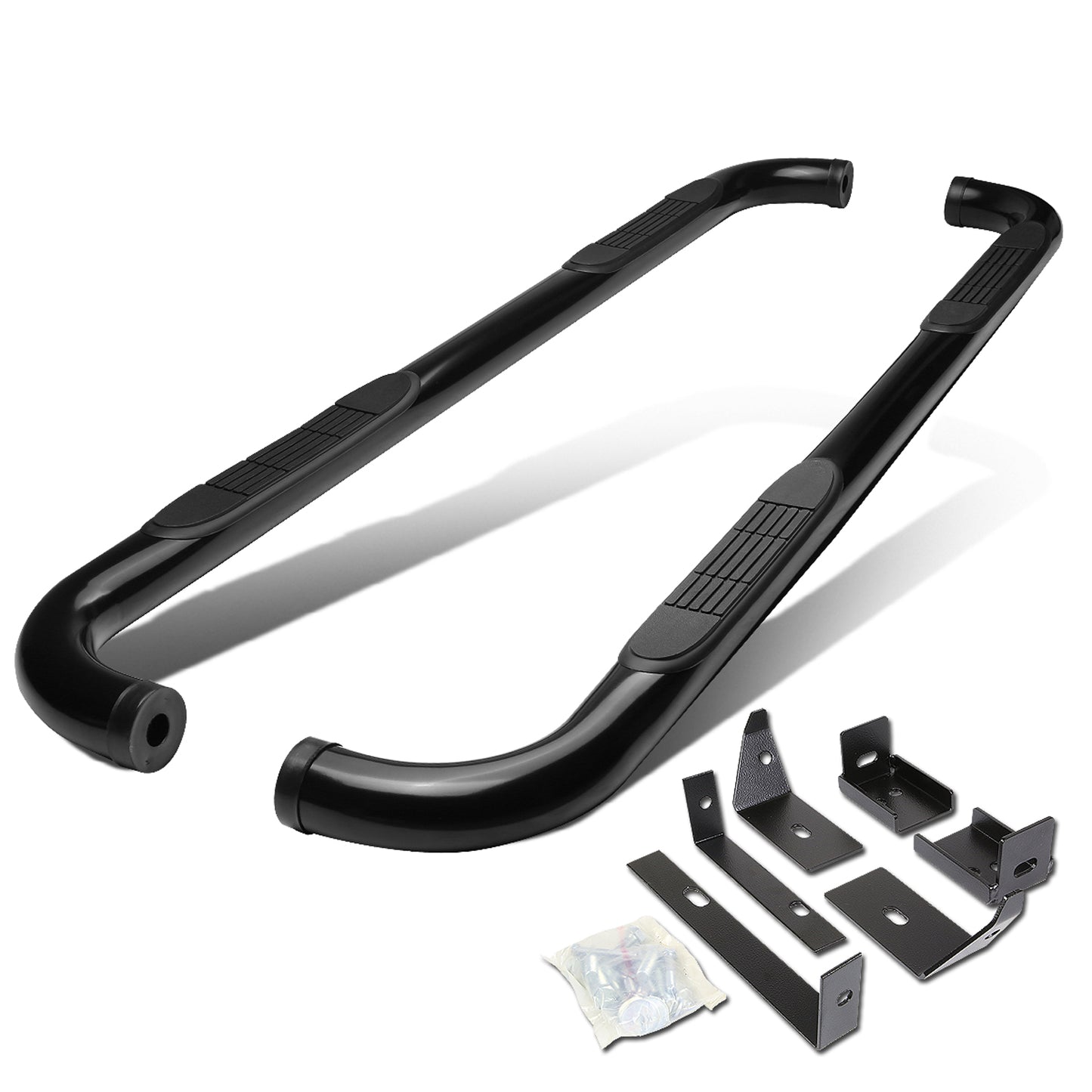 ESTRIBOS 3" - ROUND - 90 DEG - 03-08 NISSAN MURANO - BLACK