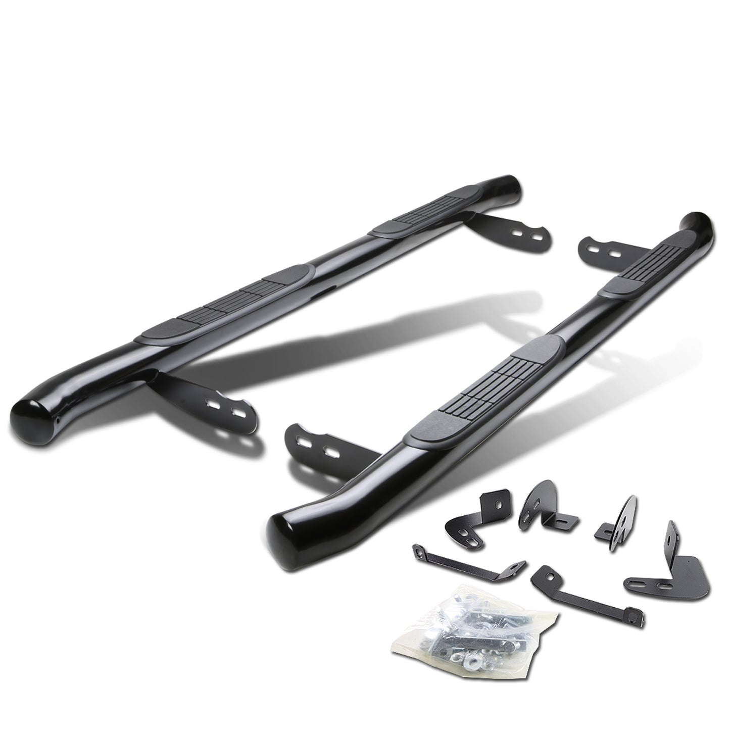 ESTRIBOS 3" - ROUND - 45 DEG - 01-07 TOYOTA HIGHLANDER / 04-06 LEXUS RX330 - BLACK