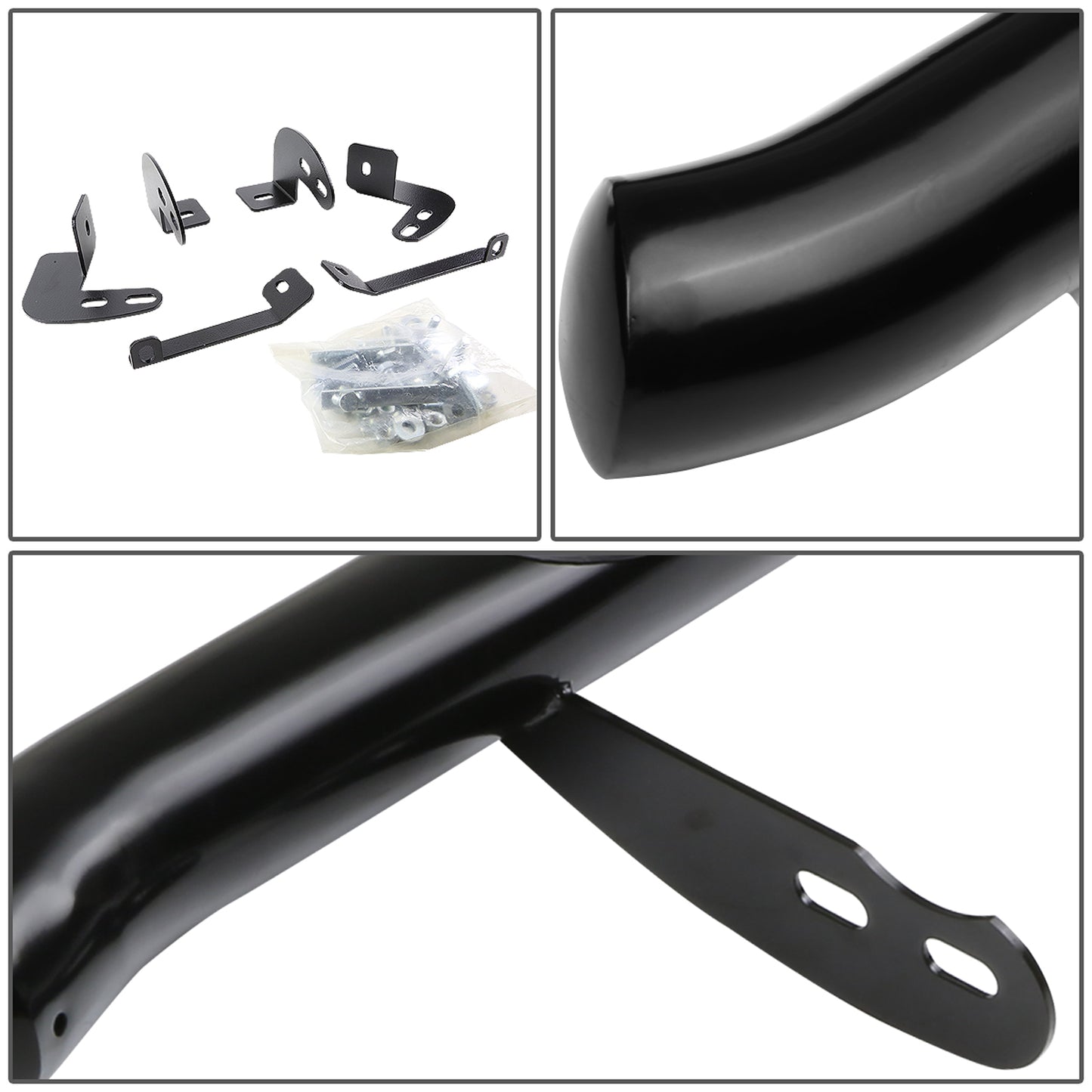 ESTRIBOS 3" - ROUND - 45 DEG - 01-07 TOYOTA HIGHLANDER / 04-06 LEXUS RX330 - BLACK