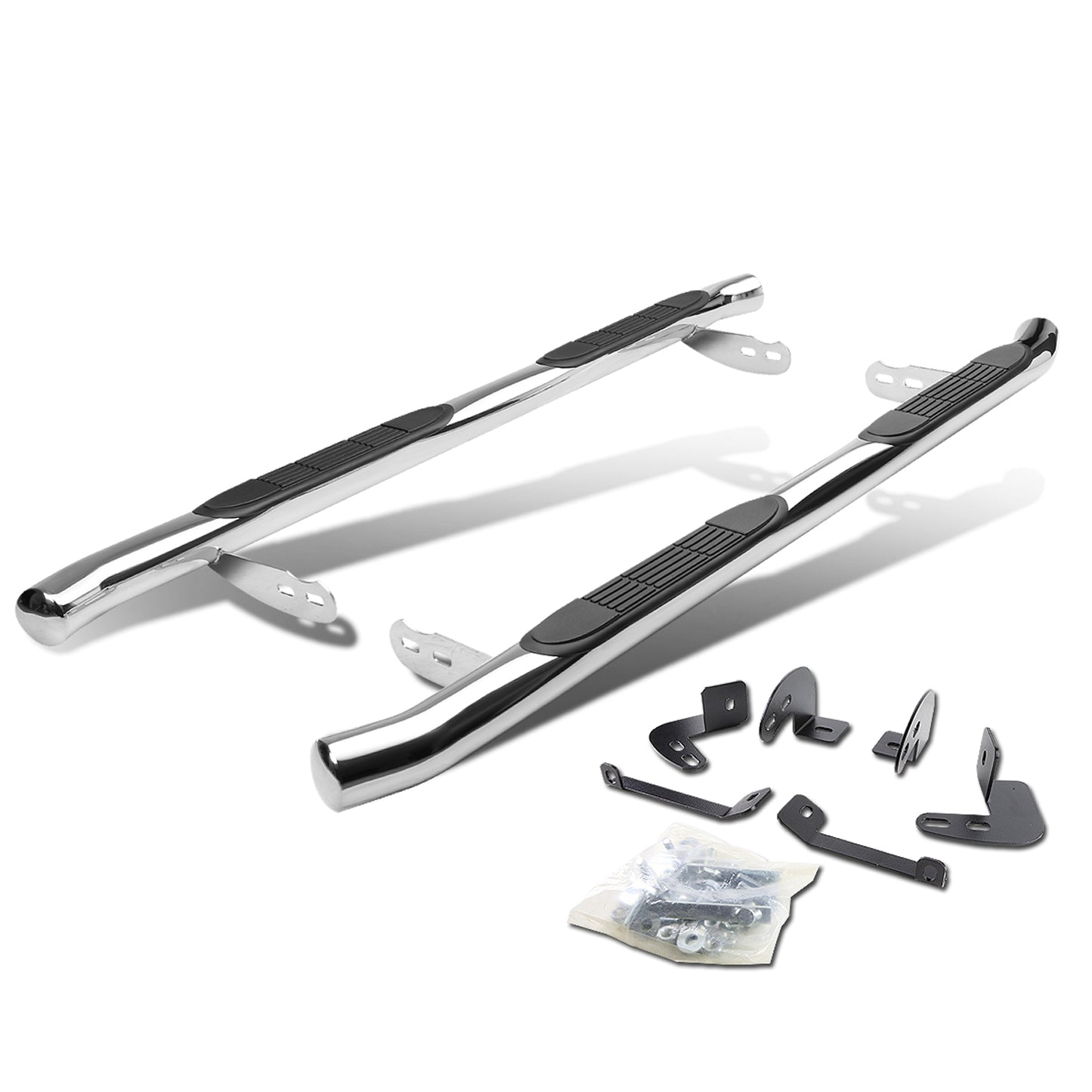 ESTRIBOS 3" - ROUND - 45 DEG - 01-07 TOYOTA HIGHLANDER / 04-06 LEXUS RX330 - SILVER