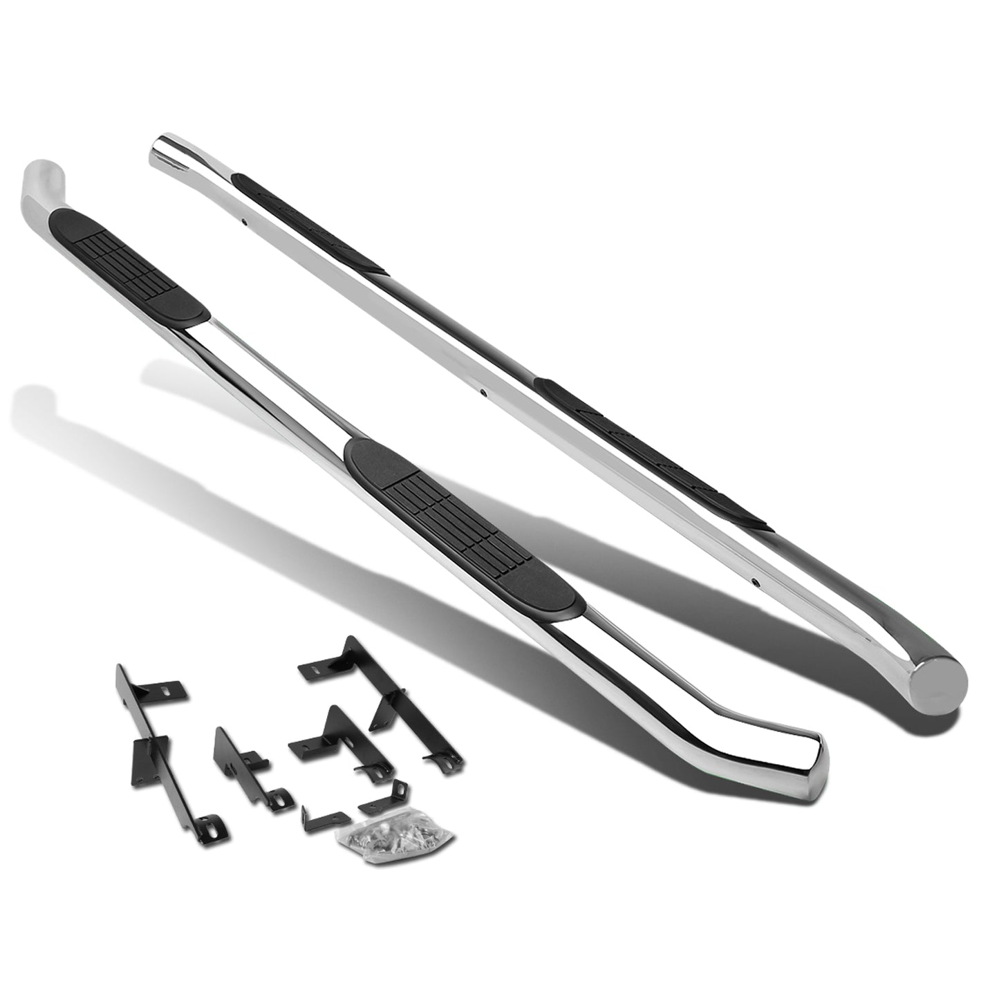 ESTRIBOS 3" - ROUND - 45 DEG - 06-12 TOYOTA RAV4 - SILVER
