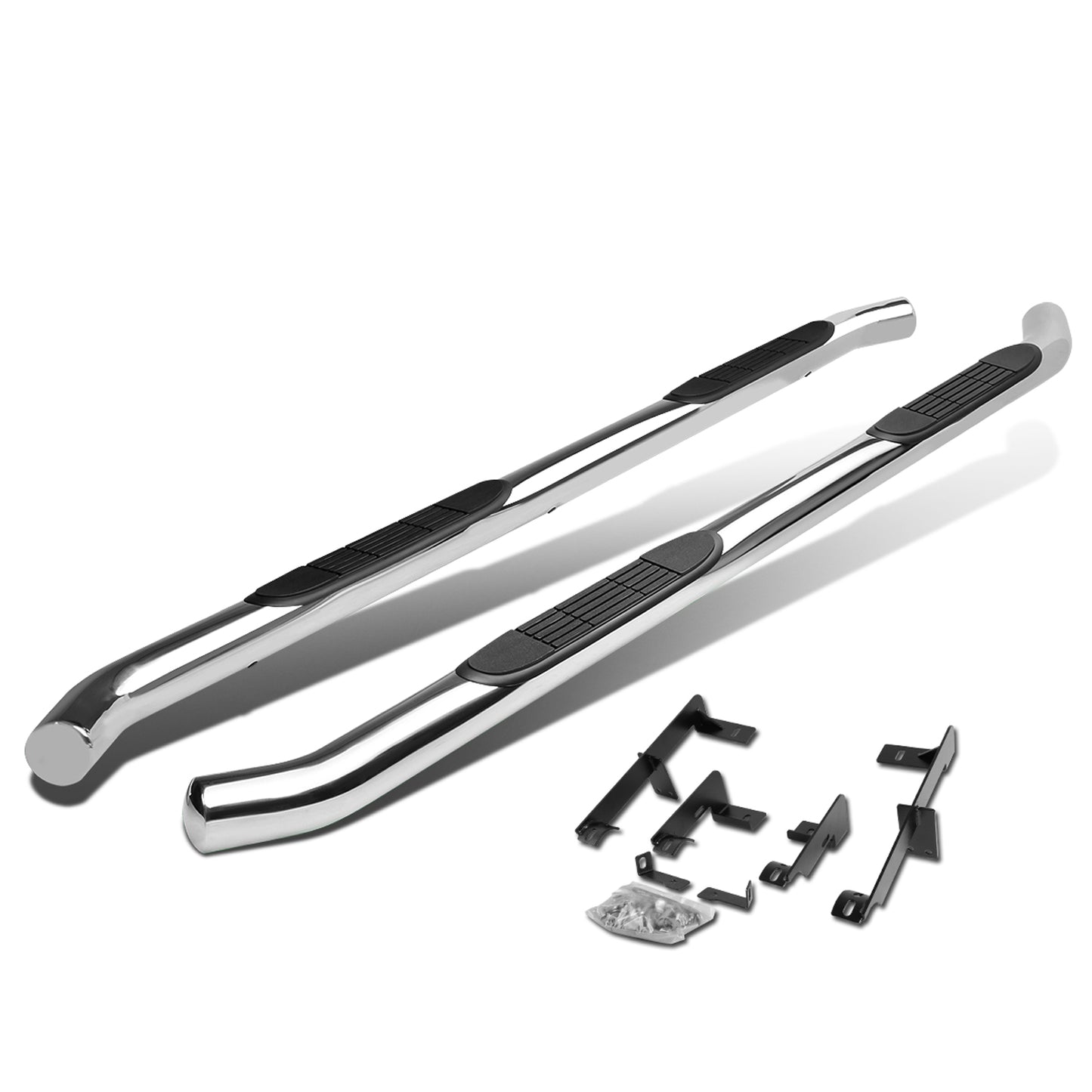 ESTRIBOS 3" - ROUND - 45 DEG - 06-12 TOYOTA RAV4 - SILVER