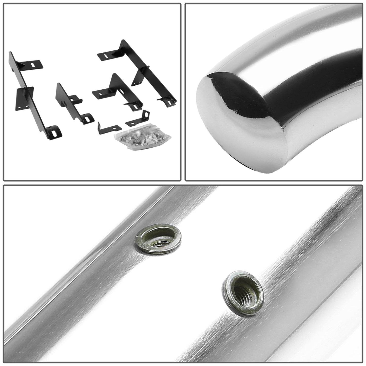ESTRIBOS 3" - ROUND - 45 DEG - 06-12 TOYOTA RAV4 - SILVER