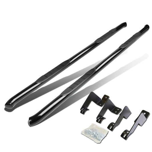 ESTRIBOS 3" - ROUND - 45 DEG - 05-16 TOYOTA TACOMA - EXTENDED CAB - BLACK