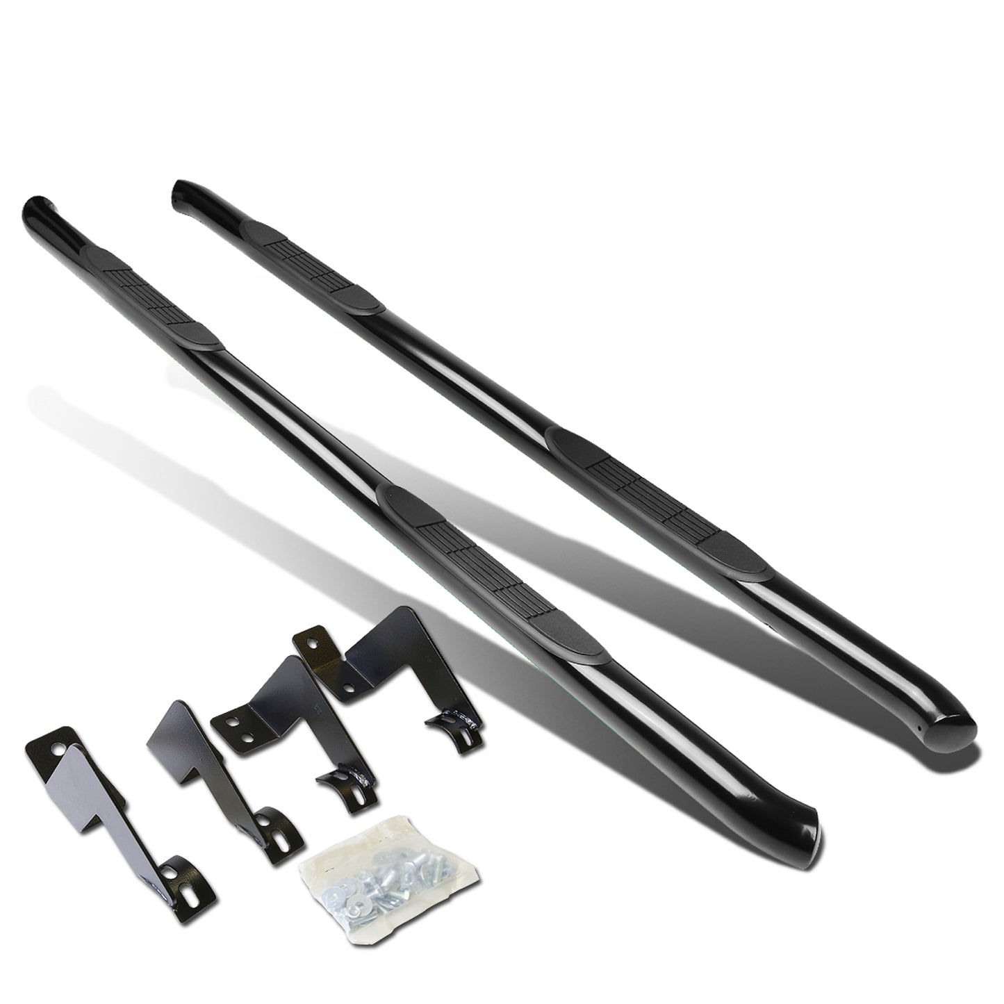 ESTRIBOS 3" - ROUND - 45 DEG - 05-16 TOYOTA TACOMA - EXTENDED CAB - BLACK