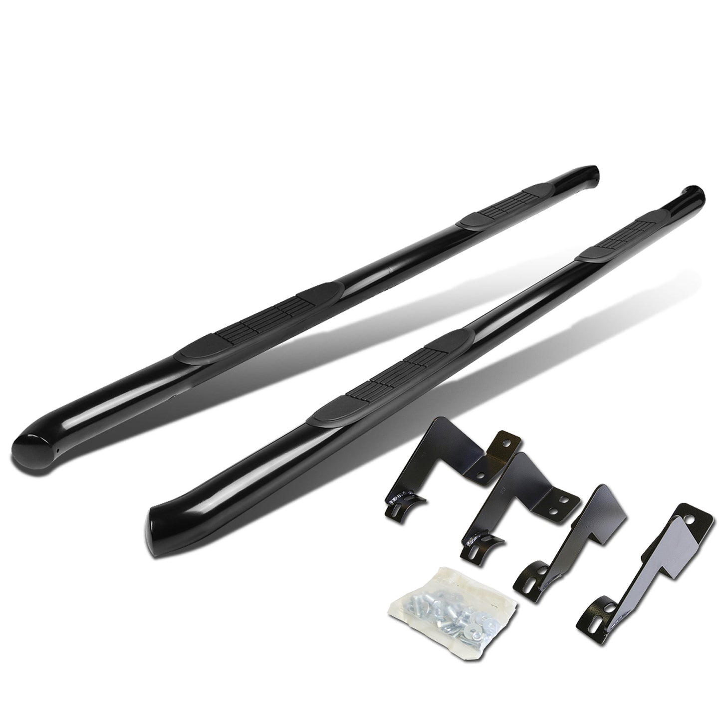 ESTRIBOS 3" - ROUND - 45 DEG - 05-16 TOYOTA TACOMA - EXTENDED CAB - BLACK