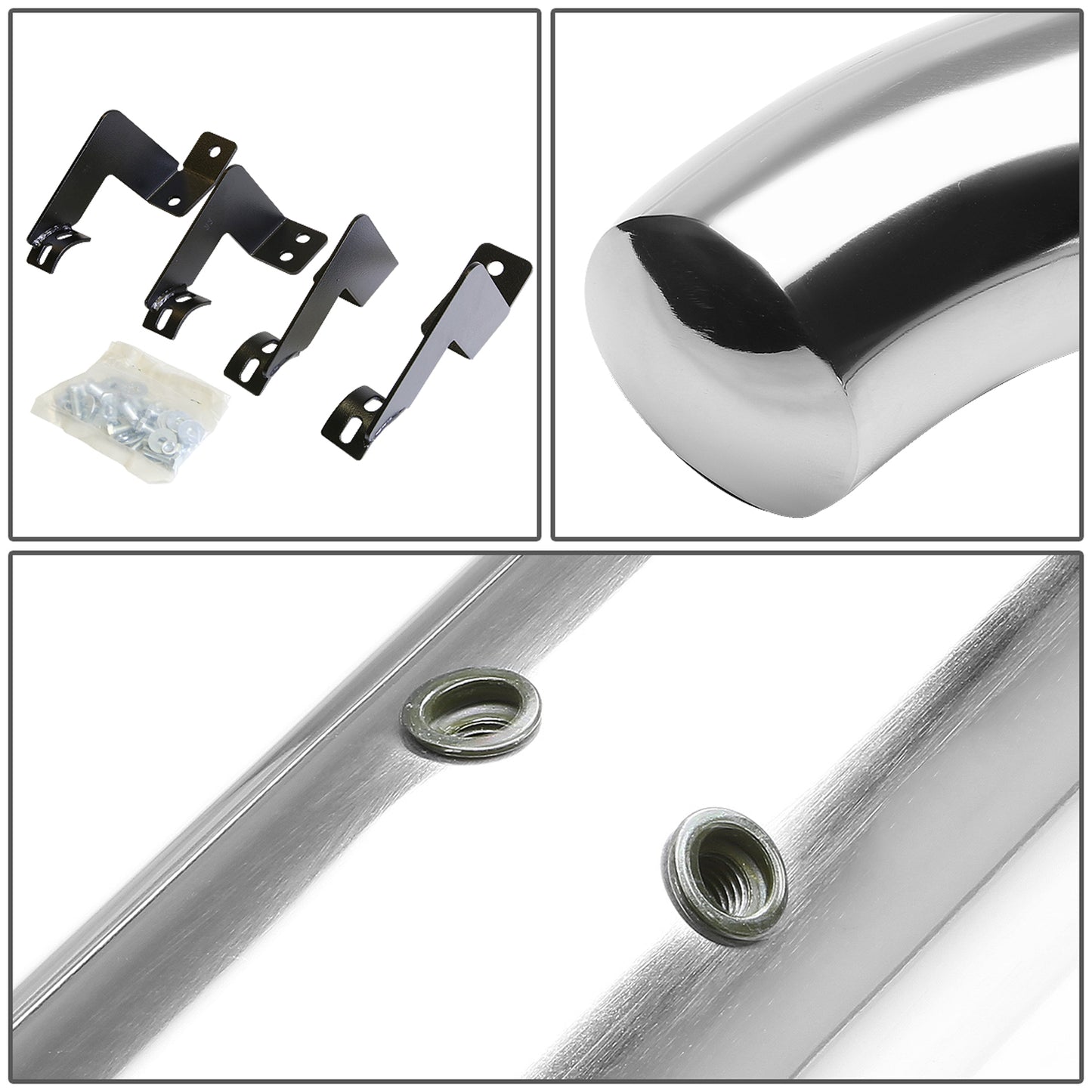 ESTRIBOS 3" - ROUND - 45 DEG - 05-20 TOYOTA TACOMA ACCESS - EXTENDED CAB - CHROME