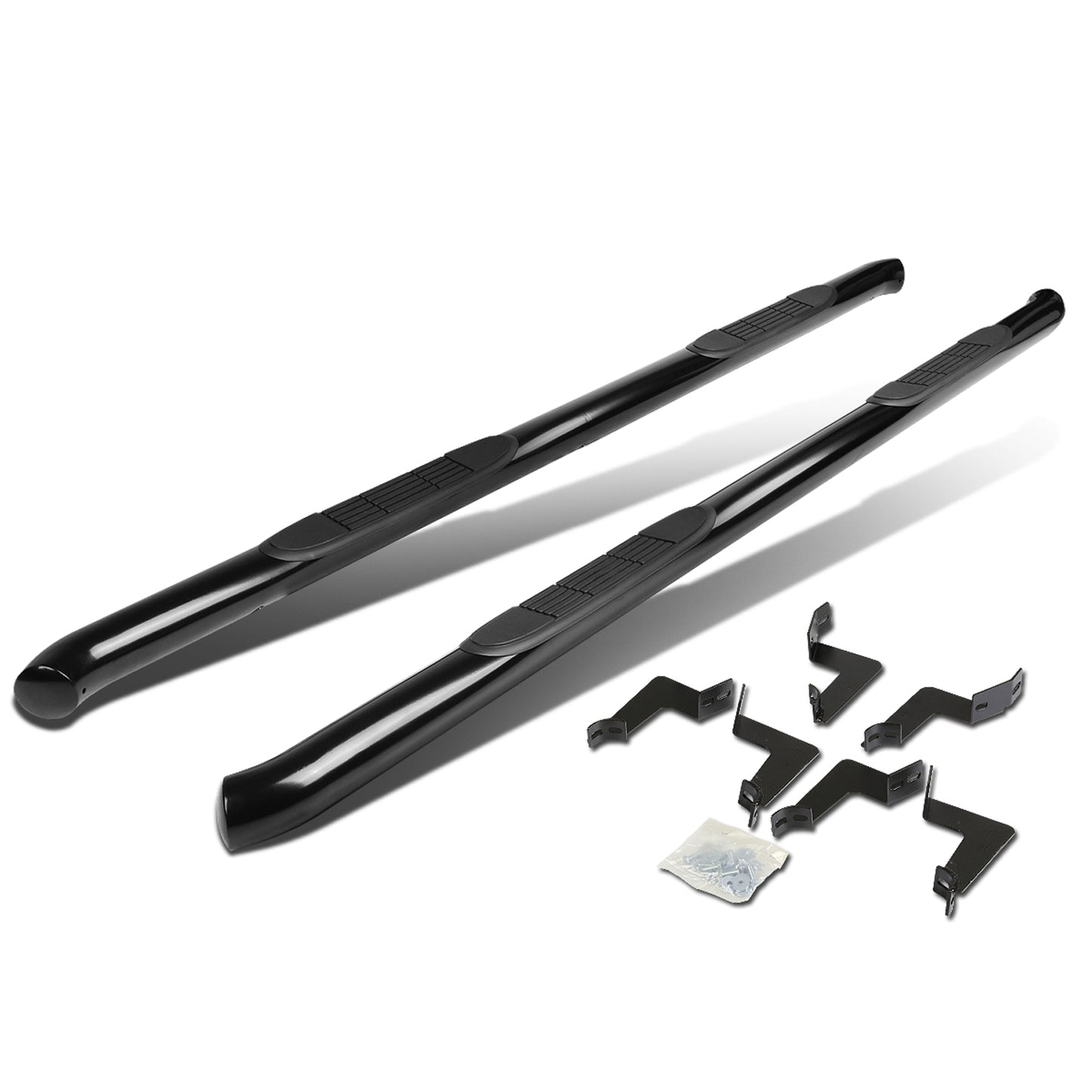ESTRIBOS 3" - ROUND - 45 DEG - 07-21 TOYOTA TUNDRA - CREWMAX - BLACK