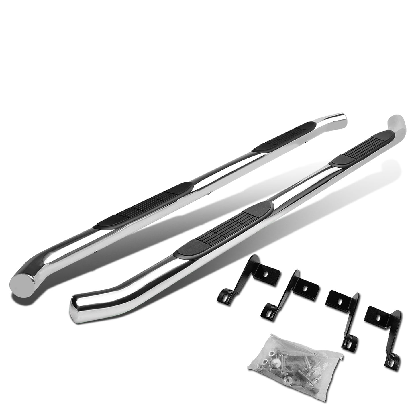 ESTRIBOS 3" - ROUND - 45 DEG - 13-16 TOYOTA RAV4 - SILVER