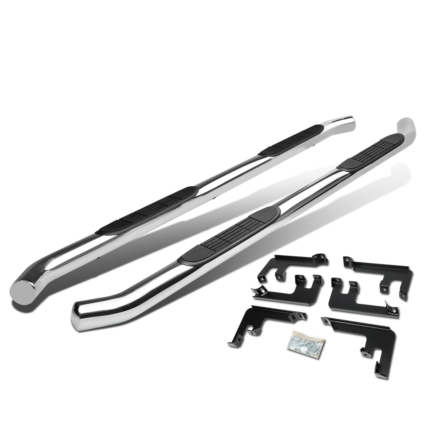 ESTRIBOS 3" - ROUND - STRAIGHT - 16-18 HONDA PILOT - SILVER