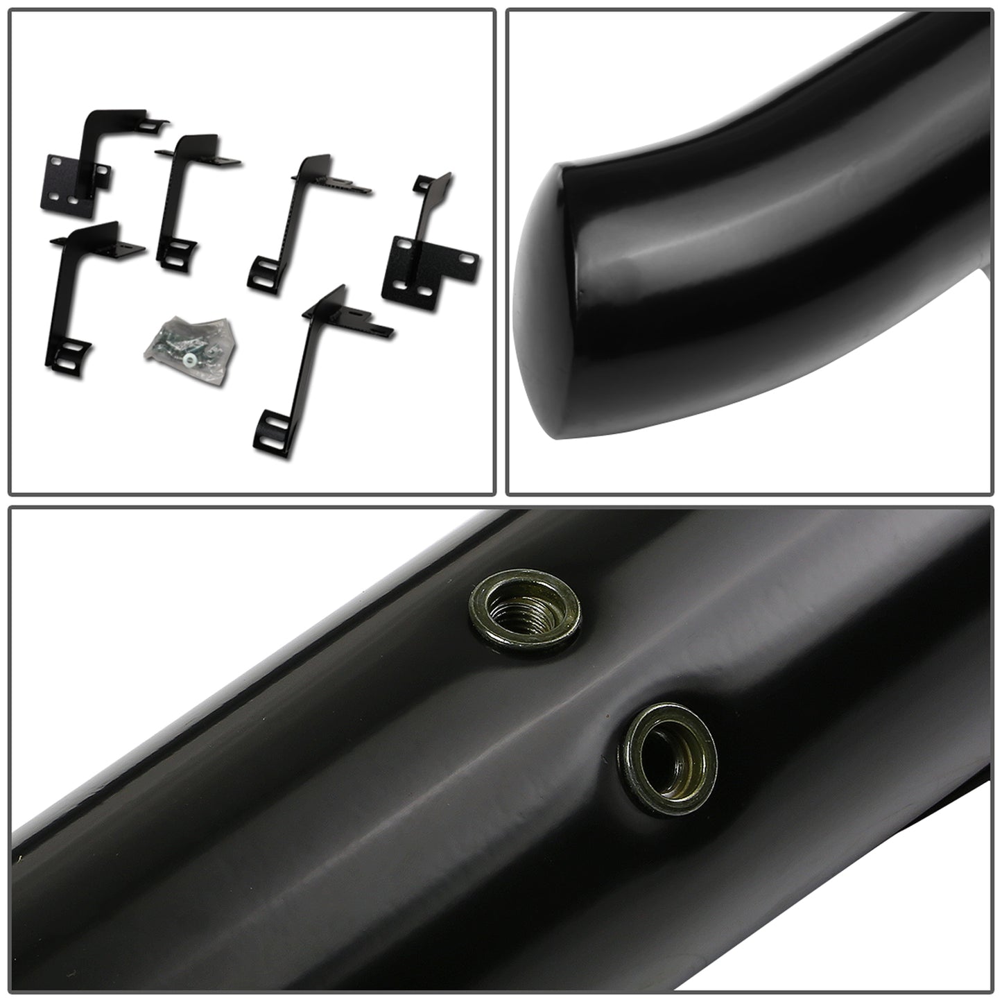 ESTRIBOS 3" - ROUND - STRAIGHT - 19-20 RAM 1500 CREW CAB - BLACK
