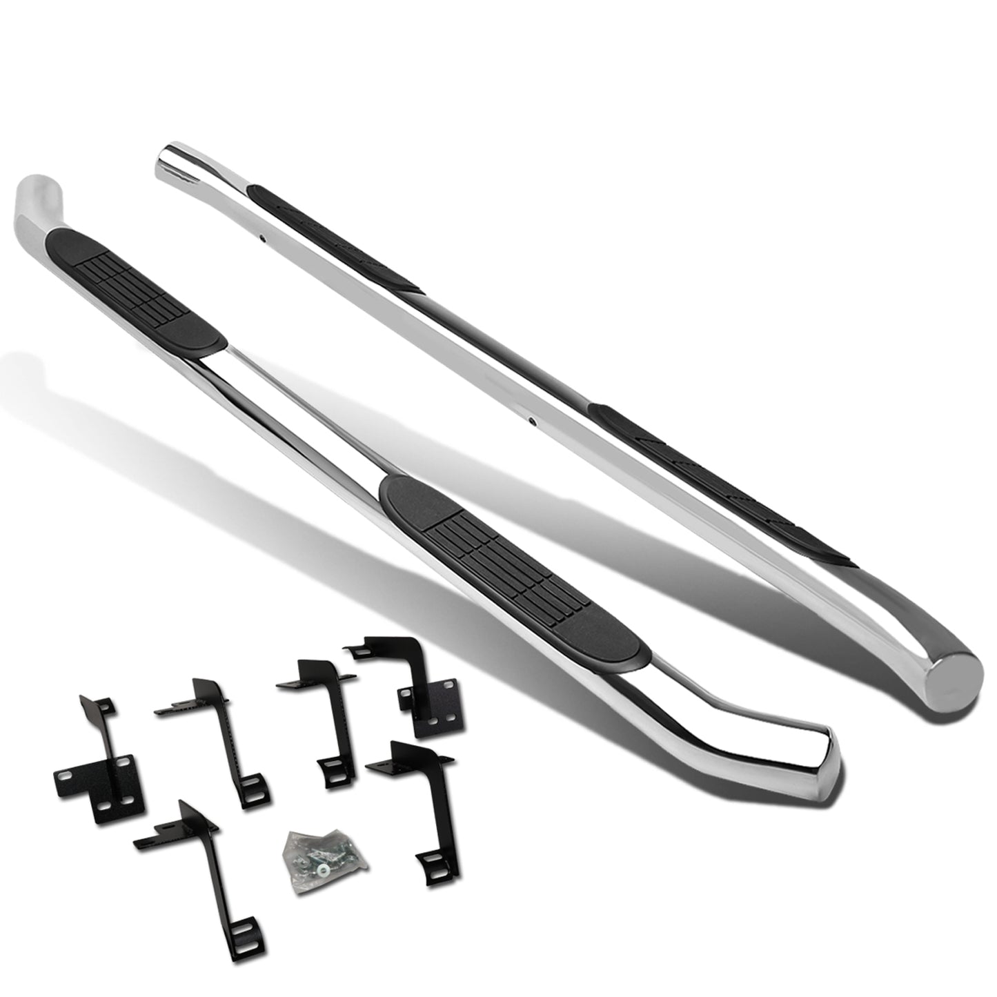 ESTRIBOS 3" - ROUND - STRAIGHT - 19-20 RAM 1500 CREW CAB - SILVER