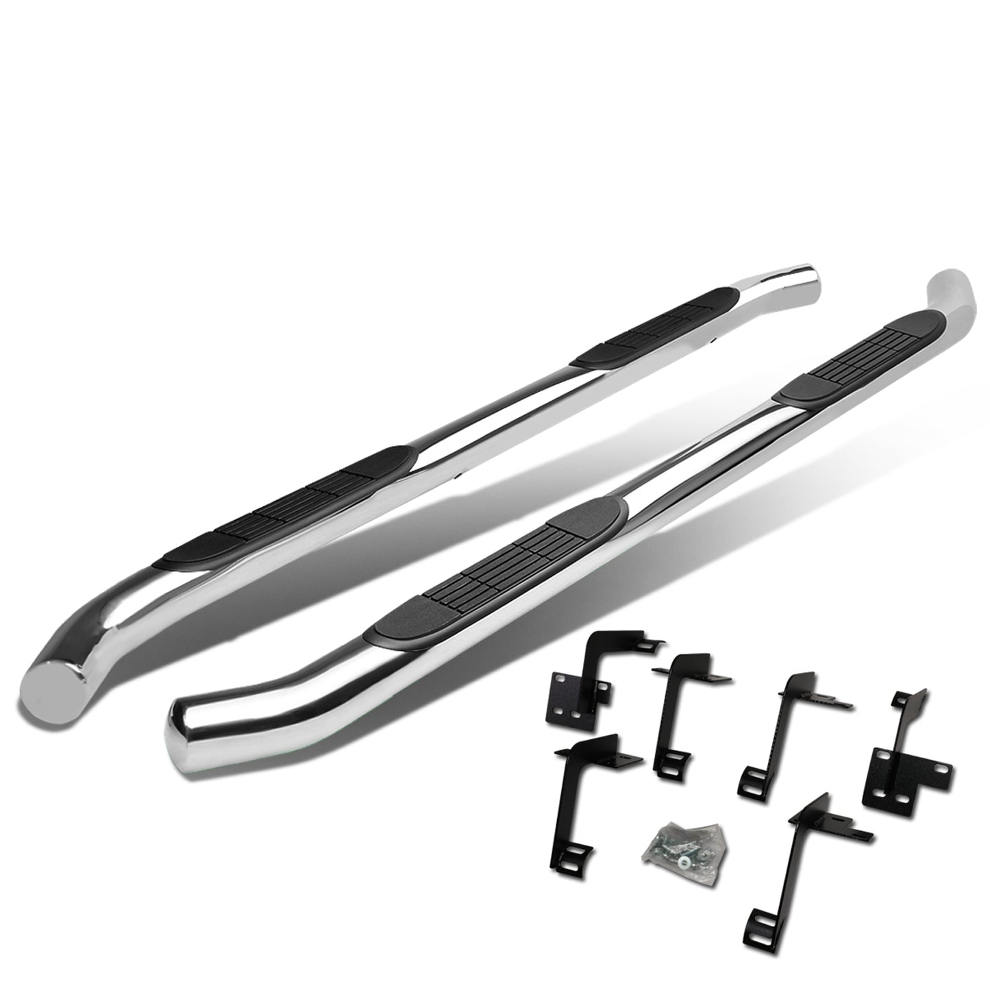 ESTRIBOS 3" - ROUND - STRAIGHT - 19-20 RAM 1500 CREW CAB - SILVER