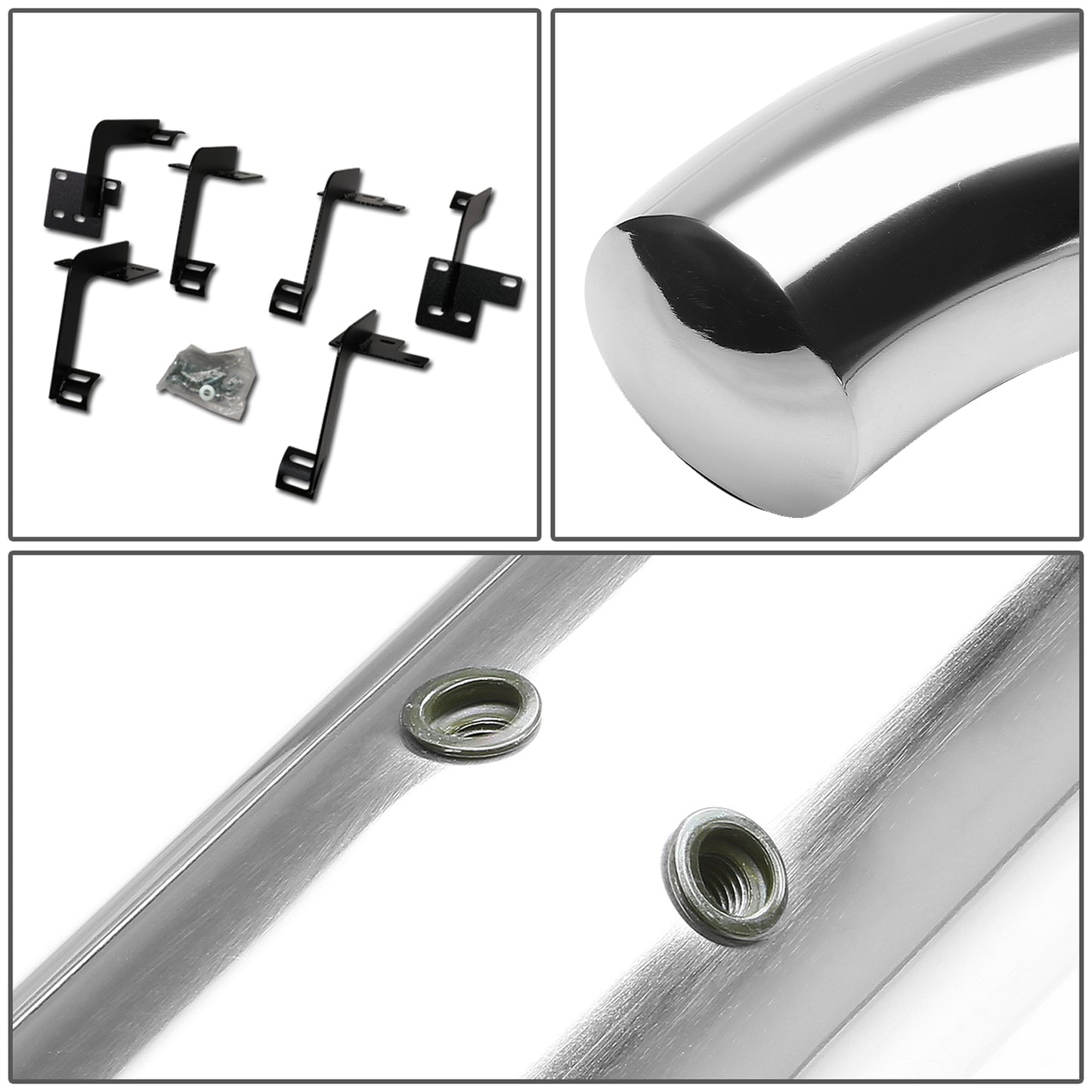 ESTRIBOS 3" - ROUND - STRAIGHT - 19-20 RAM 1500 CREW CAB - SILVER