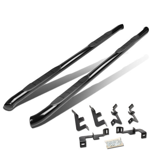 ESTRIBOS 3" - ROUND - STRAIGHT - 18-20 JEEP WRANGLER JL 4DR - BLACK