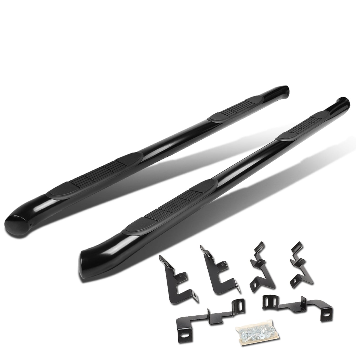 ESTRIBOS 3" - ROUND - STRAIGHT - 18-20 JEEP WRANGLER JL 4DR - BLACK