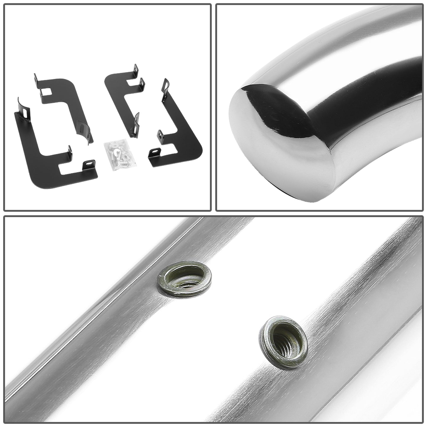 ESTRIBOS 3" - ROUND - STRAIGHT - 14-20 ACURA MDX - SILVER